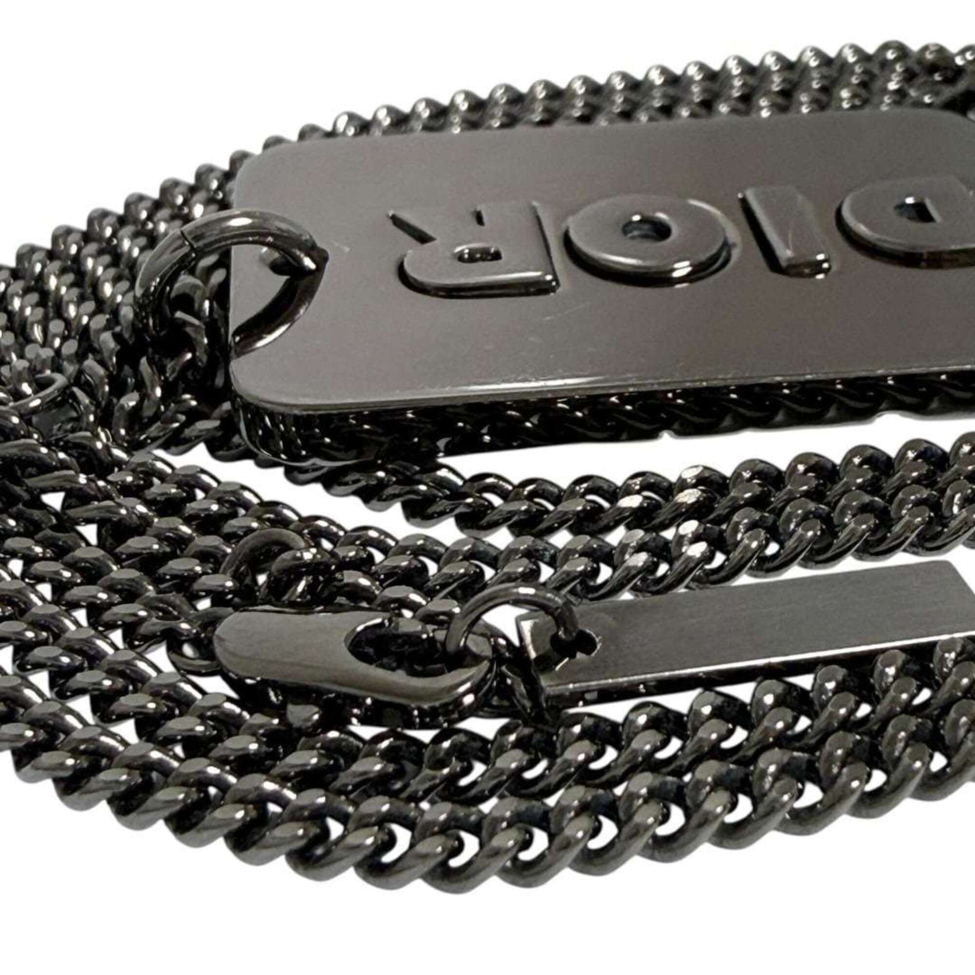 Dior Christian Dior Dior Men's Reversible Pendant Plate Necklace, Gunmetal Size ONE SIZE - 6 Thumbnail