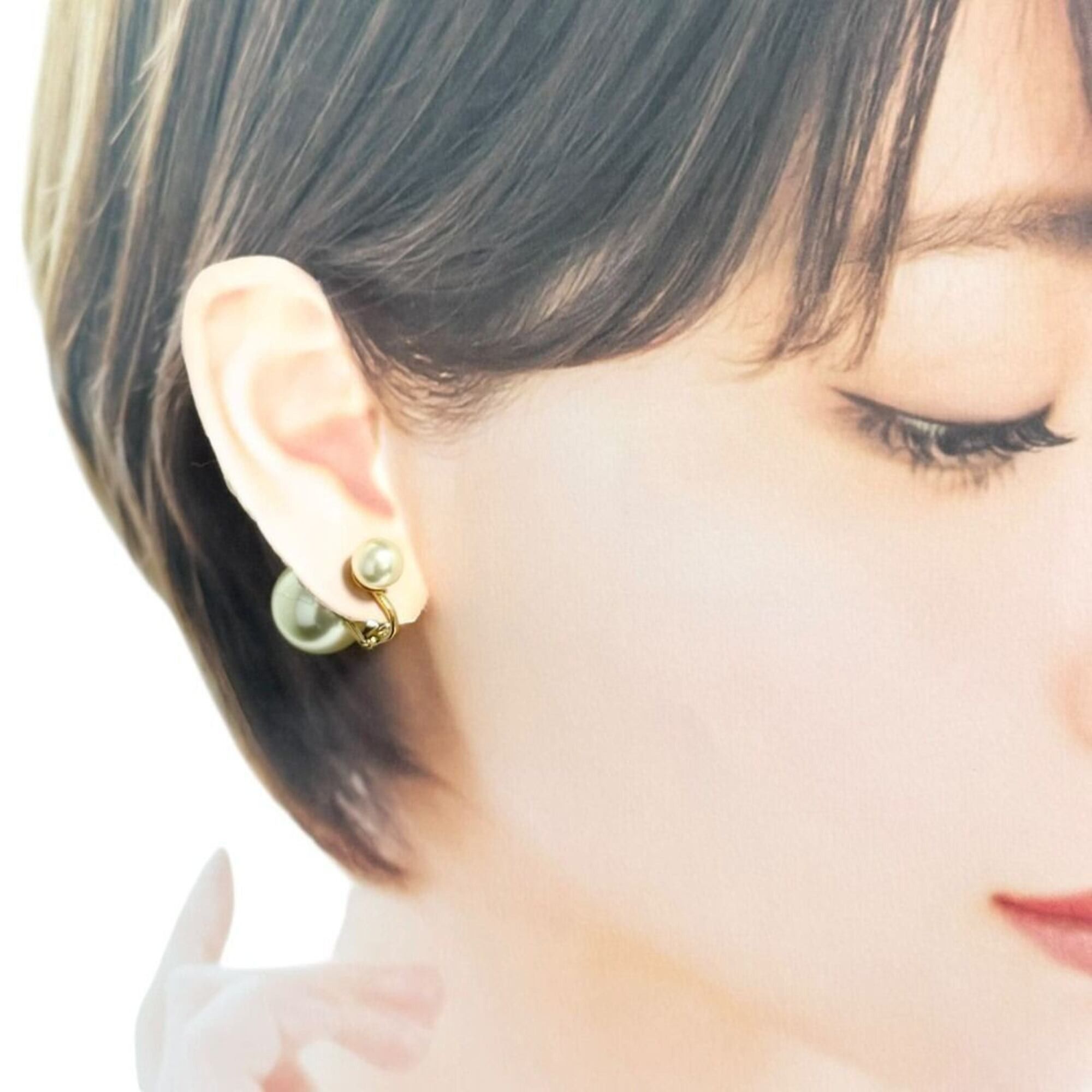 Dior Christian Dior Dior Women's Tribal Clip Earrings, Faux Pearl Size ONE SIZE - 9 Thumbnail