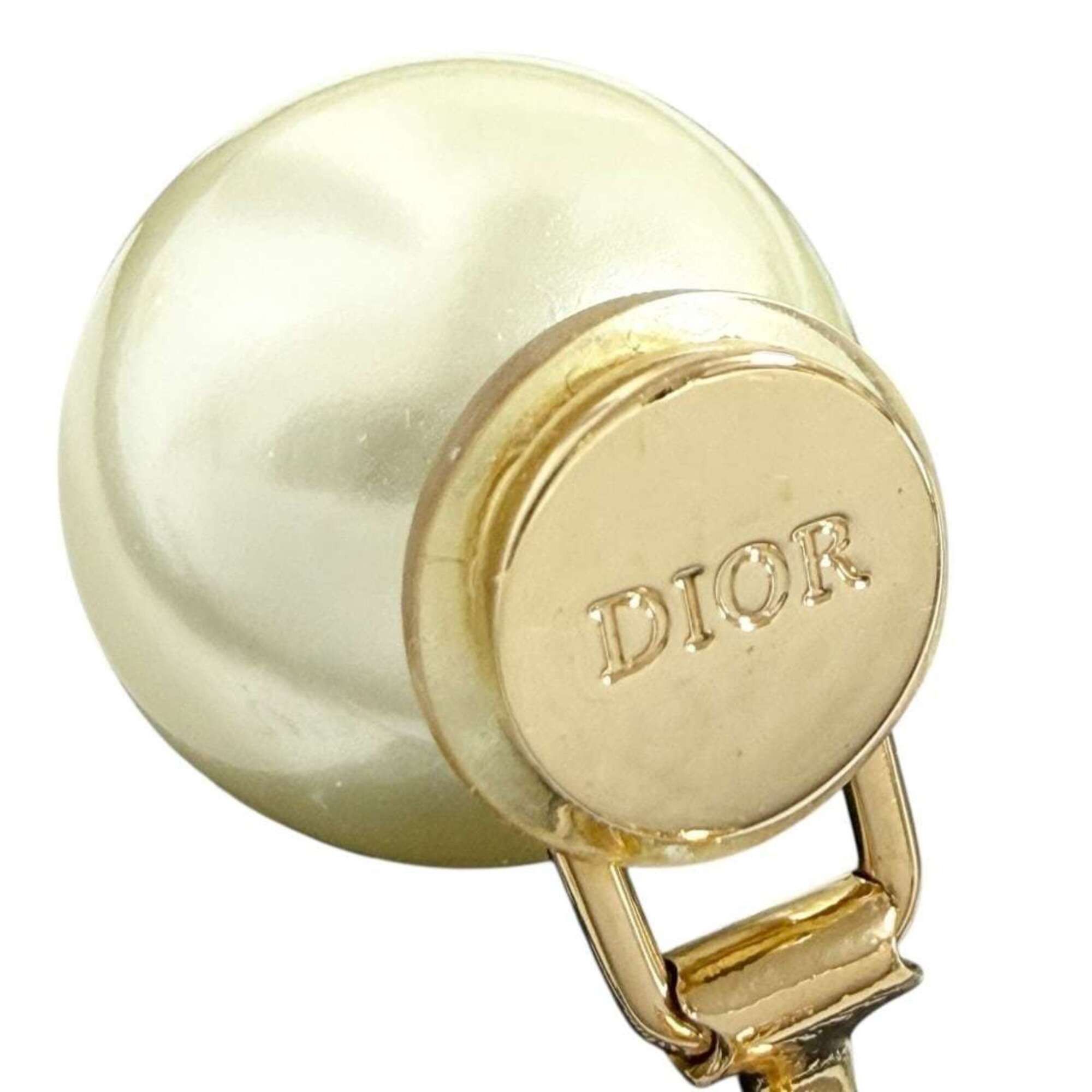 Dior Christian Dior Dior Women's Tribal Clip Earrings, Faux Pearl Size ONE SIZE - 7 Thumbnail
