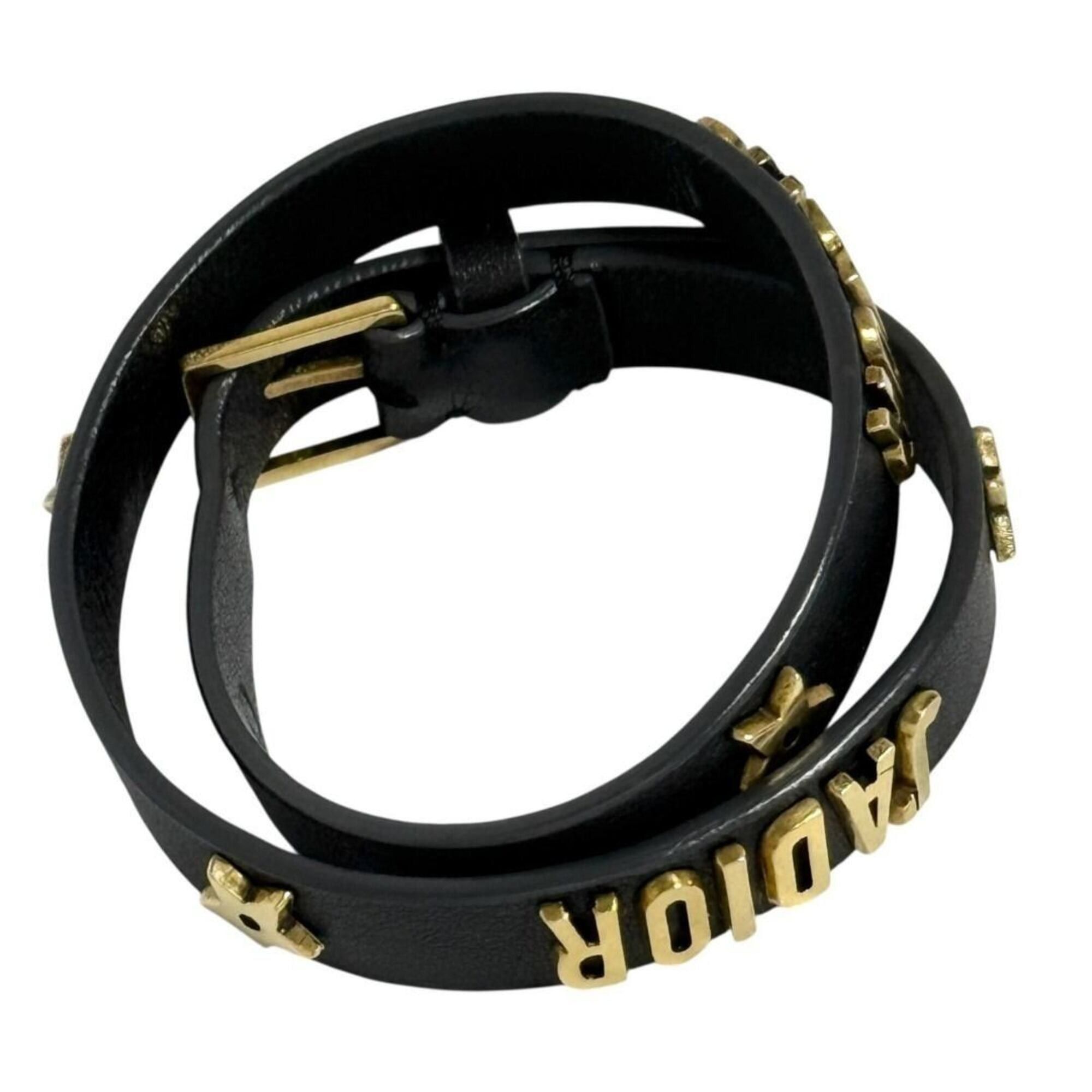 Dior Christian Dior Dior Women's Leather Double Choker Necklace, Black Size ONE SIZE - 5 Thumbnail