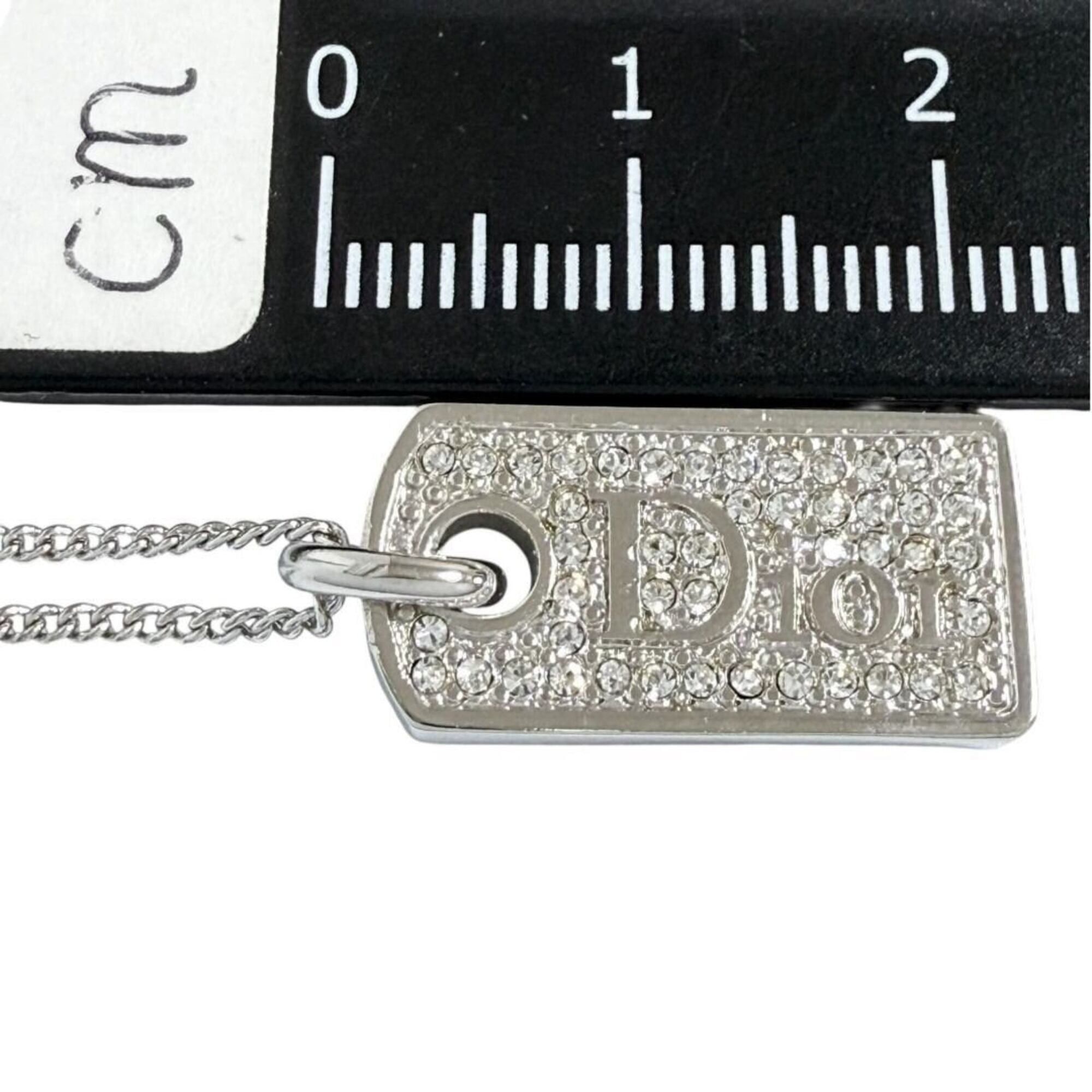 Dior Christian Dior Dior Women's Plate Pendant Necklace, Silver, up to 45cm Size ONE SIZE - 9 Thumbnail