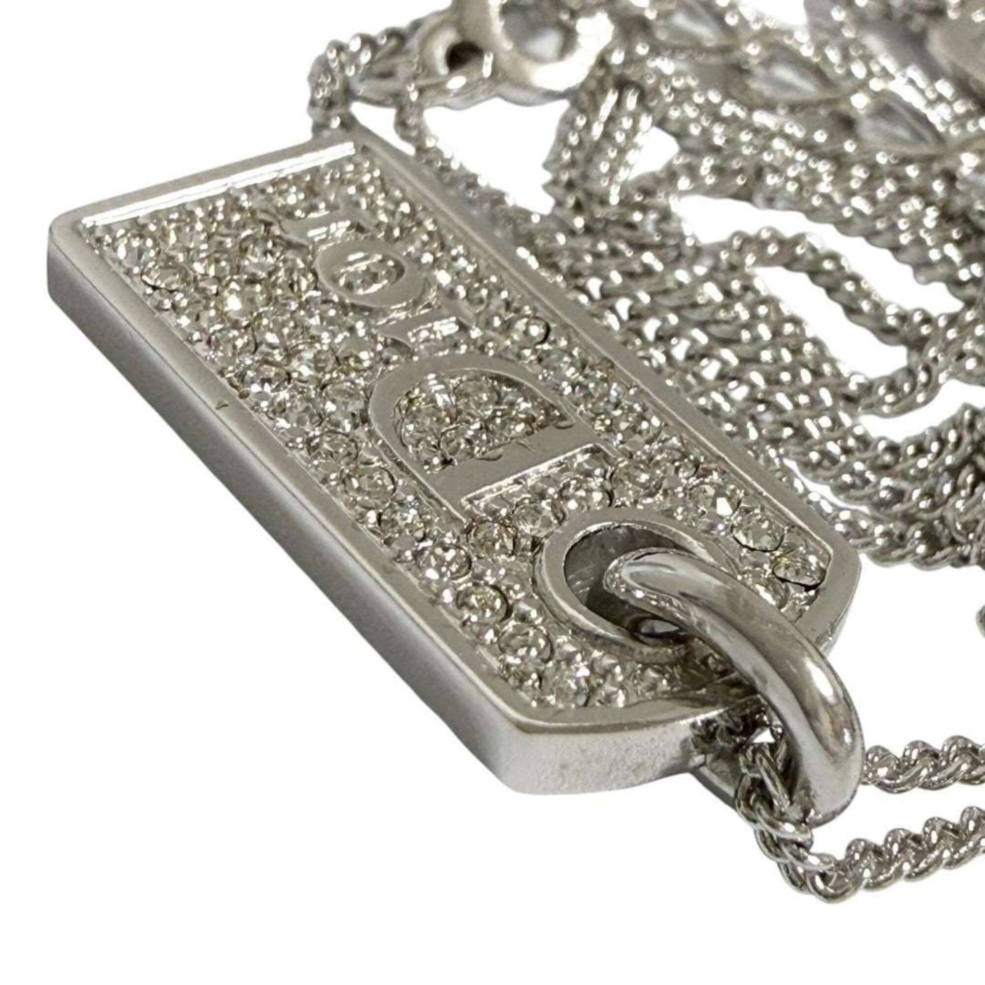 Dior Christian Dior Dior Women's Plate Pendant Necklace, Silver, up to 45cm Size ONE SIZE - 4 Thumbnail
