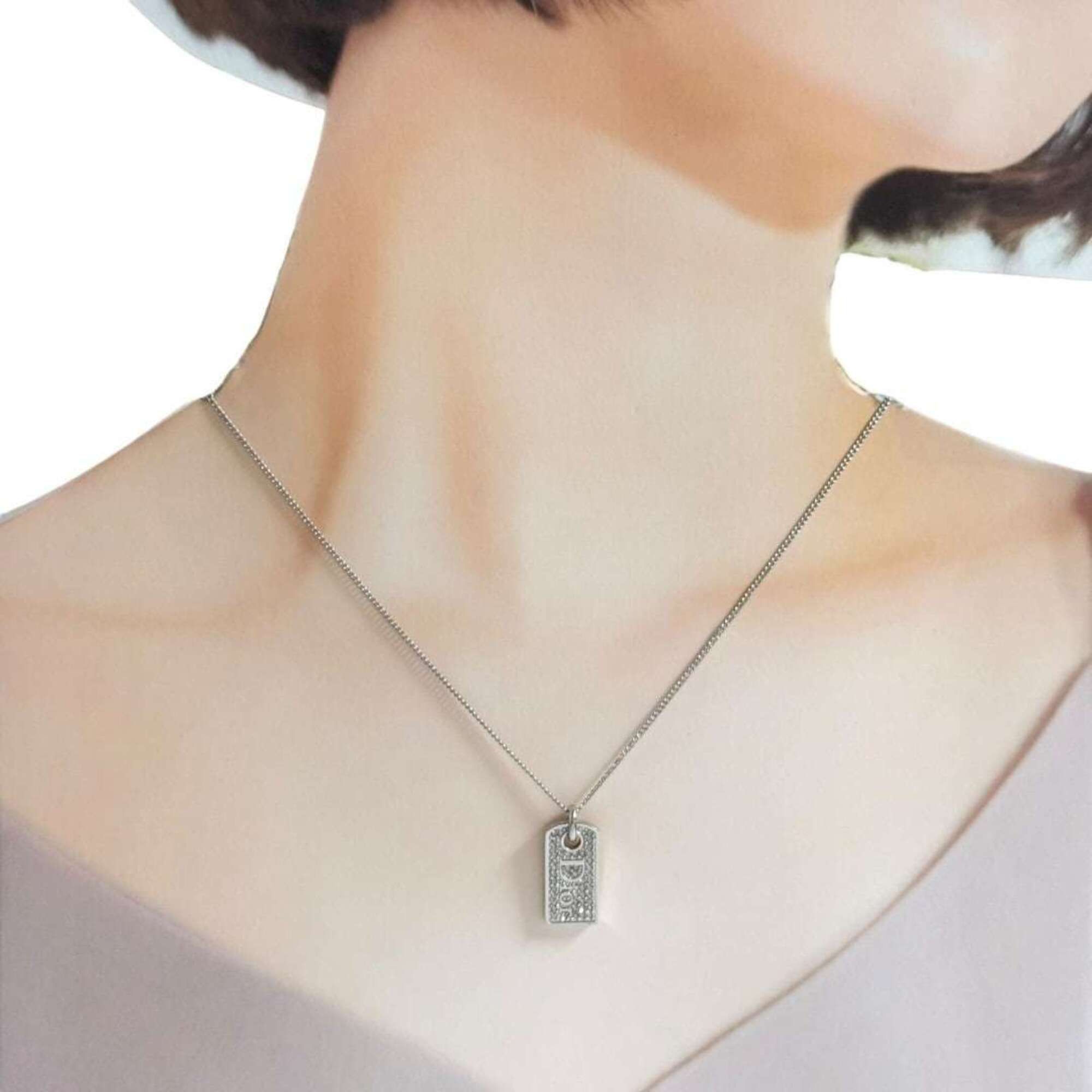Dior Christian Dior Dior Women's Plate Pendant Necklace, Silver, up to 45cm Size ONE SIZE - 10 Thumbnail