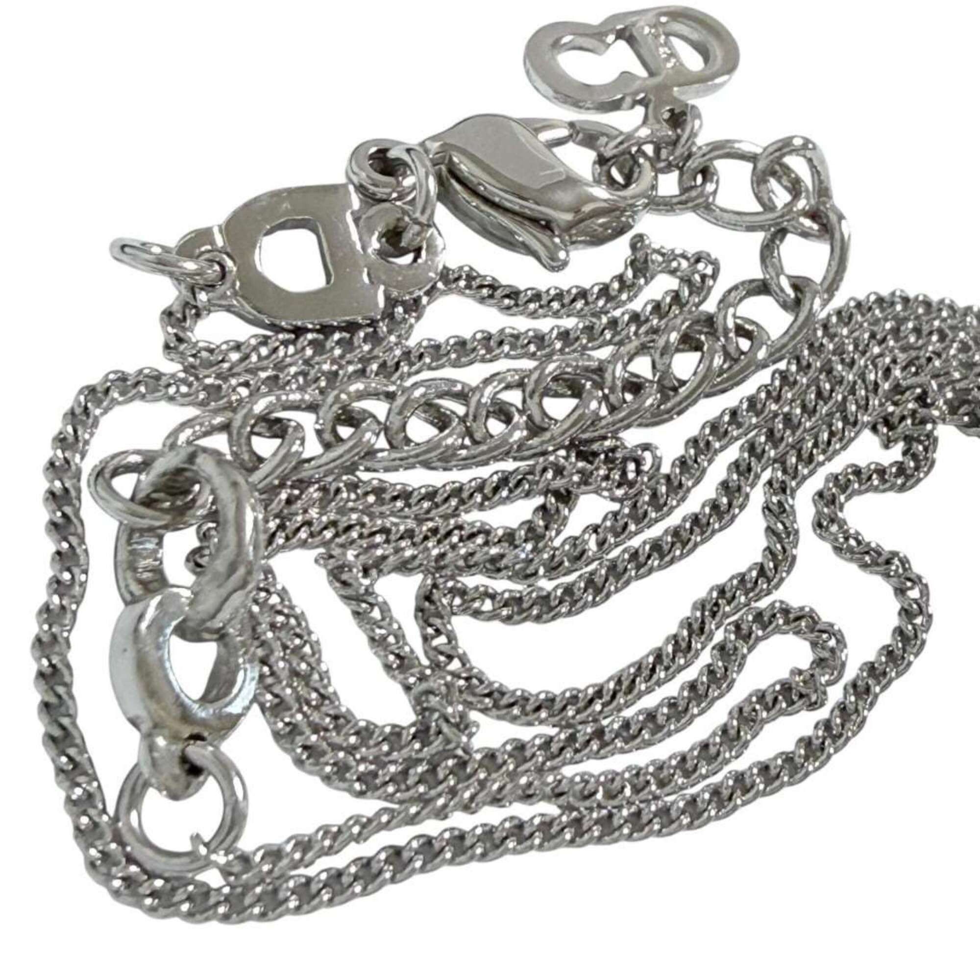 Dior Christian Dior Dior Women's Plate Pendant Necklace, Silver, up to 45cm Size ONE SIZE - 3 Thumbnail