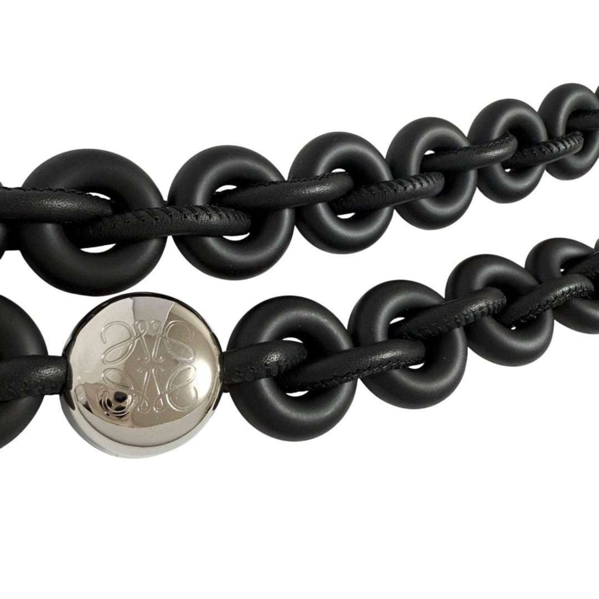 Loewe Loewe Women's Donut Chain Shoulder Bag Strap Black Pebble Size ONE SIZE - 3 Thumbnail