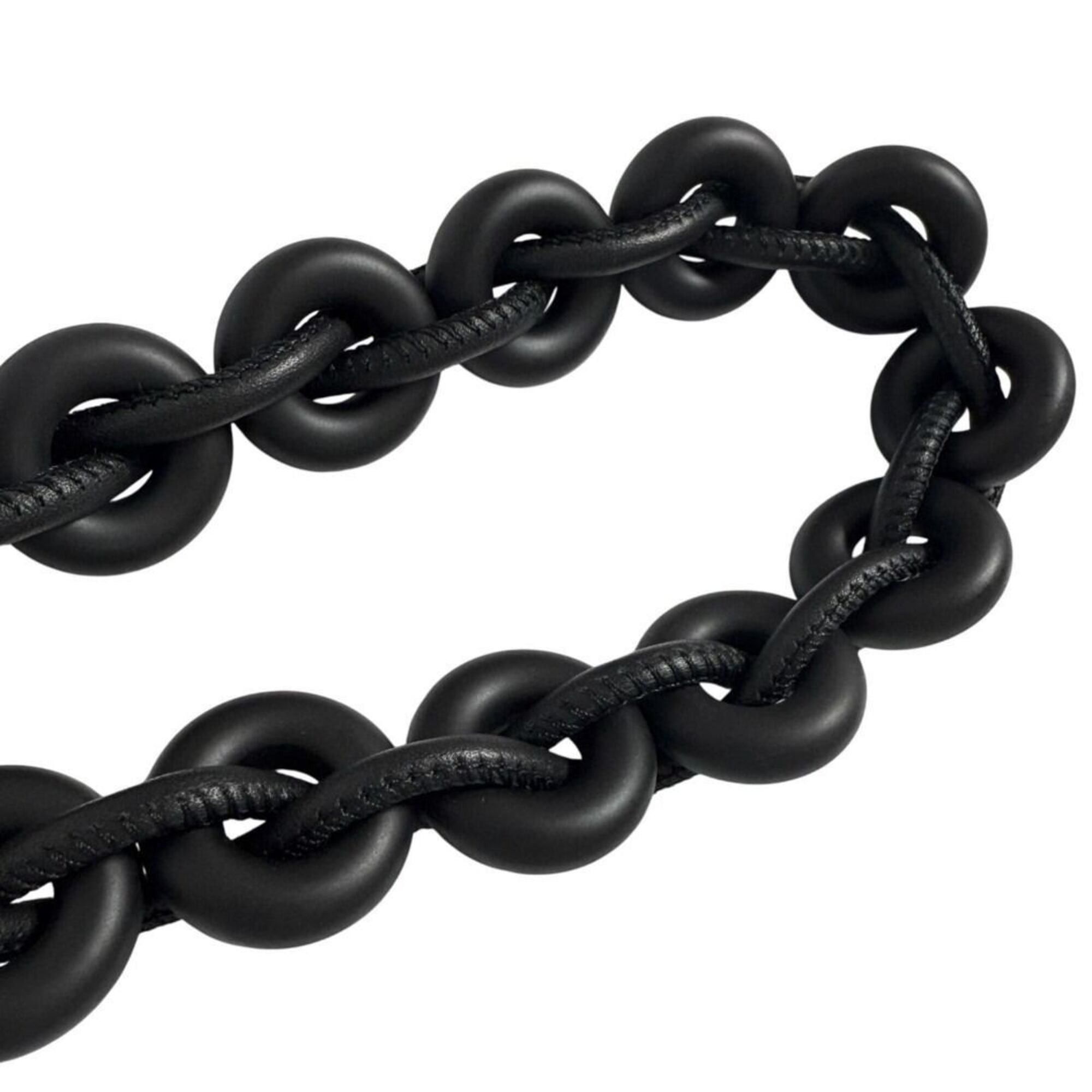 Loewe Loewe Women's Donut Chain Shoulder Bag Strap Black Pebble Size ONE SIZE - 4 Thumbnail