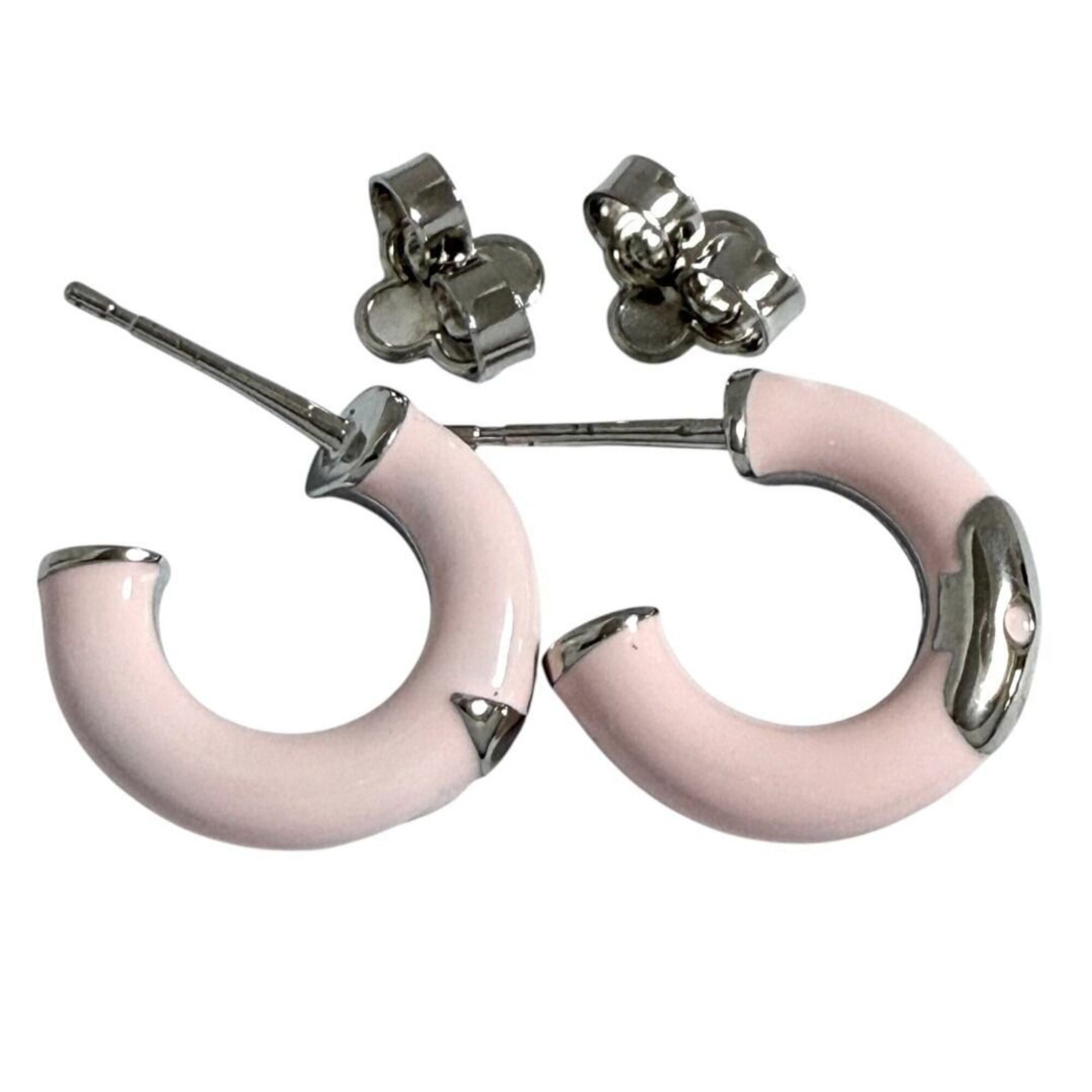 Louis Vuitton Louis Vuitton Women's Hoop Earrings, Creole Miss LV, Pink Size ONE SIZE - 2 Thumbnail