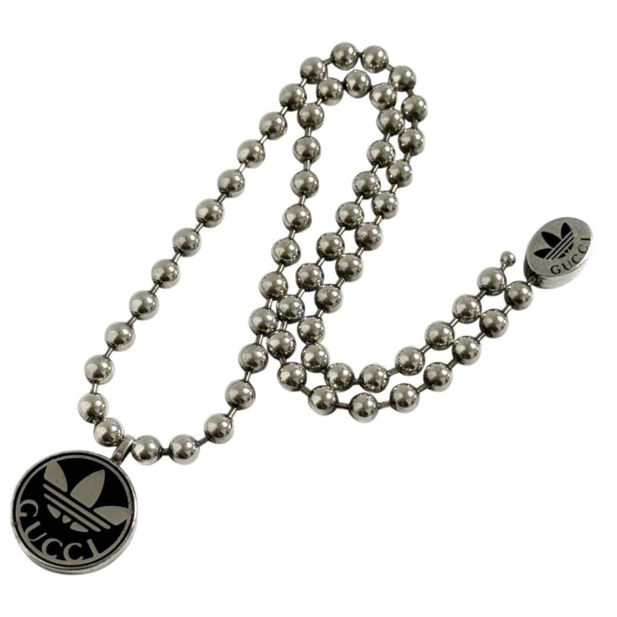 Gucci Gucci Adidas Men's Pendant Necklace Trefoil Silver Size ONE SIZE - 2 Thumbnail