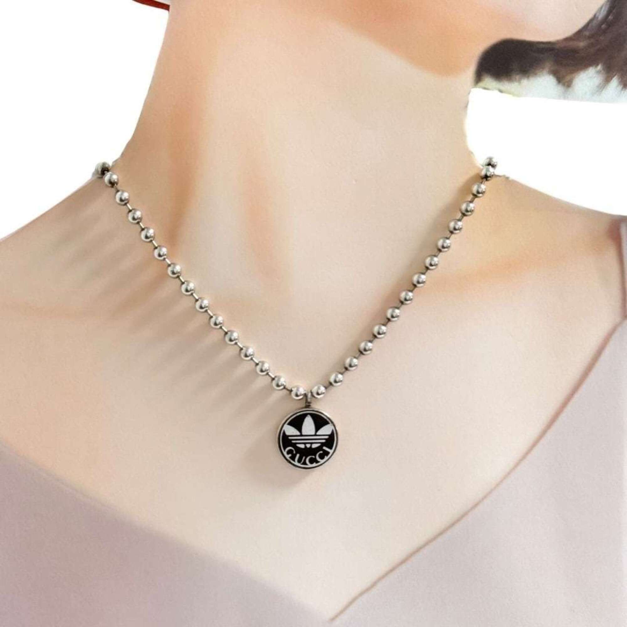 Gucci Gucci Adidas Men's Pendant Necklace Trefoil Silver Size ONE SIZE - 9 Thumbnail