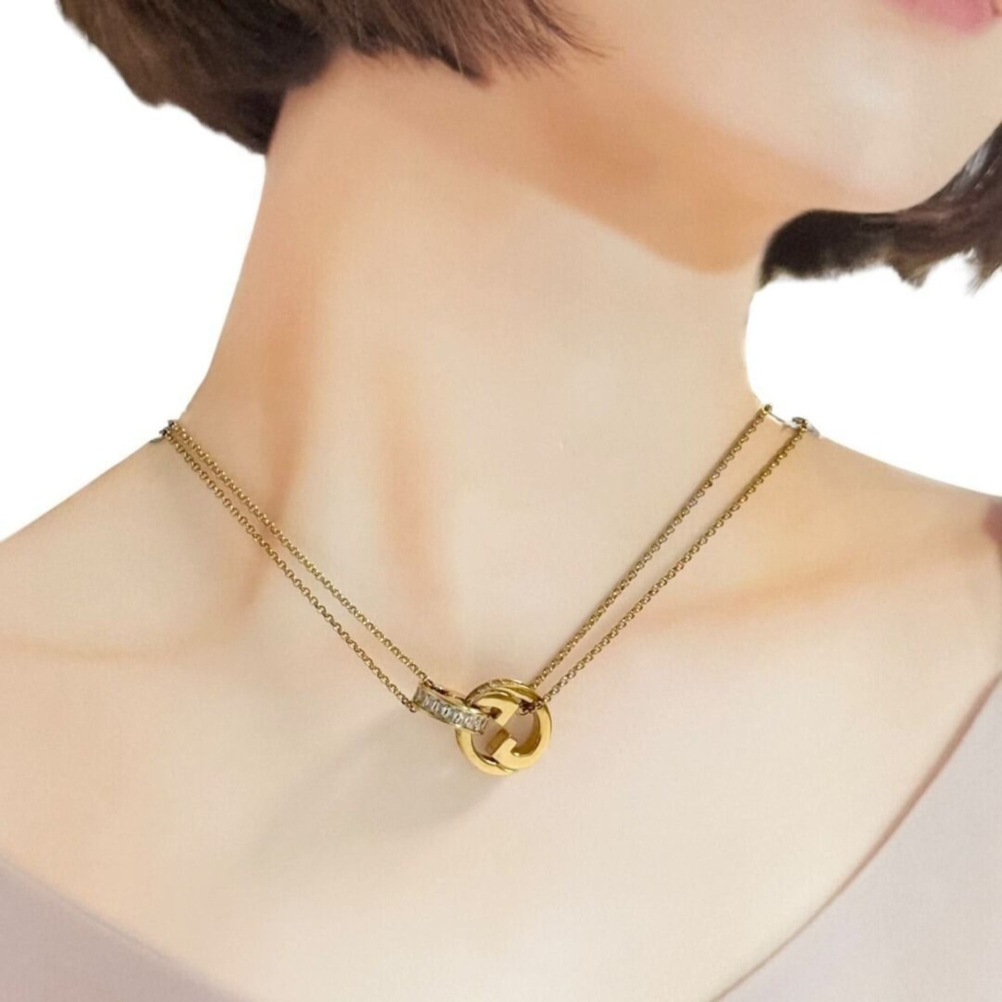 Gucci Gucci Women's Blondie Double Chain Necklace Pendant Size ONE SIZE - 10 Thumbnail