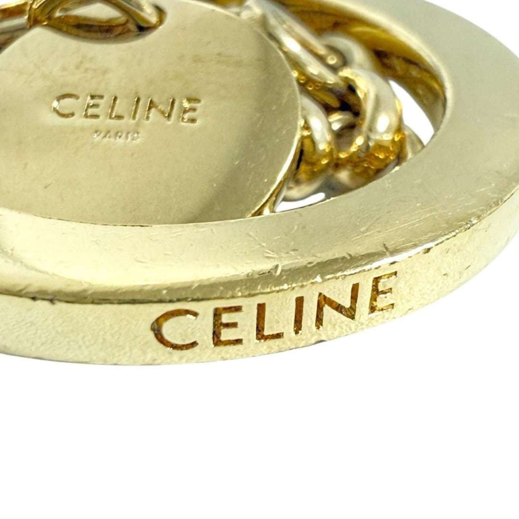 Celine Celine Women's Bag Charm Chain Medal Logo Gold Size ONE SIZE - 9 Thumbnail
