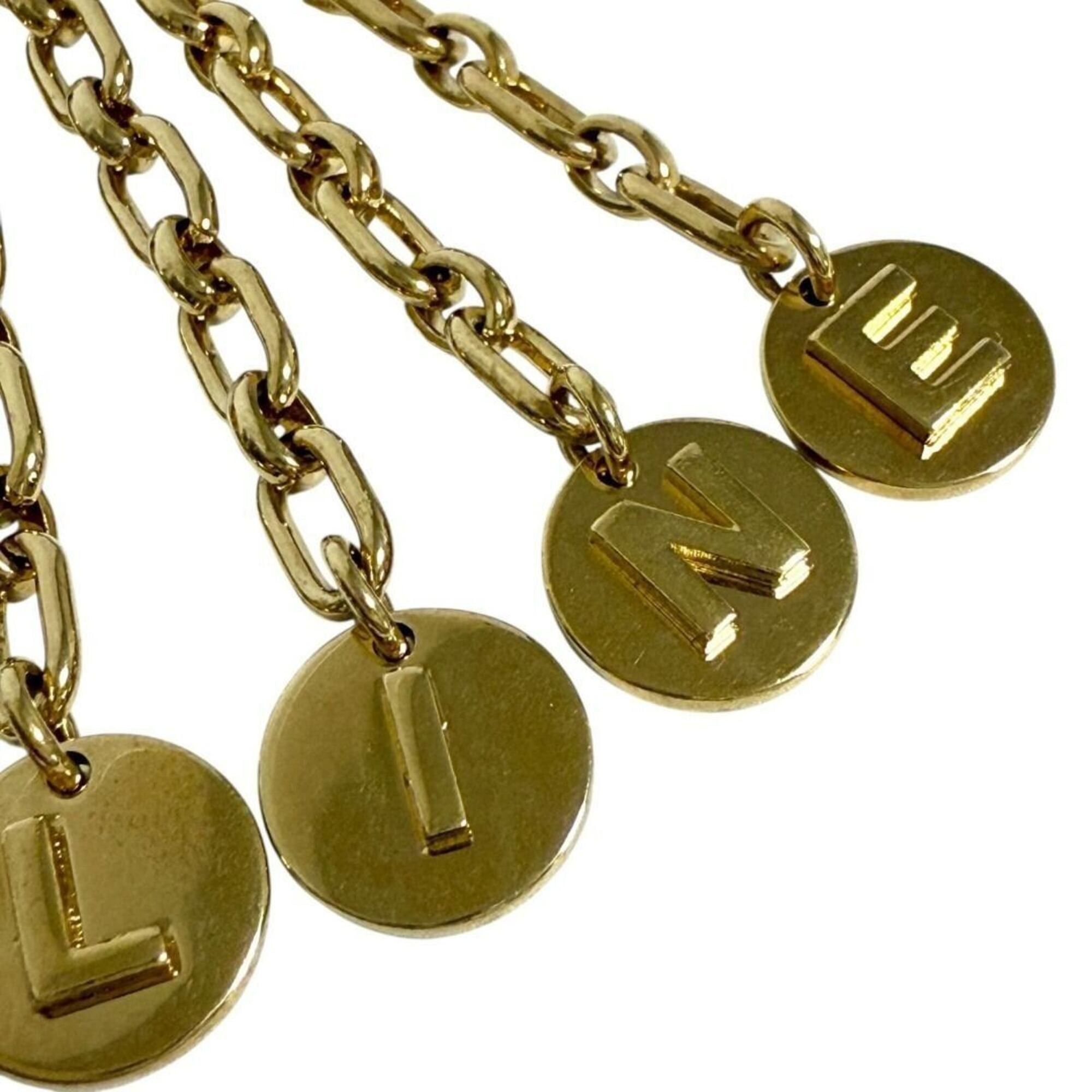 Celine Celine Women's Bag Charm Chain Medal Logo Gold Size ONE SIZE - 6 Thumbnail