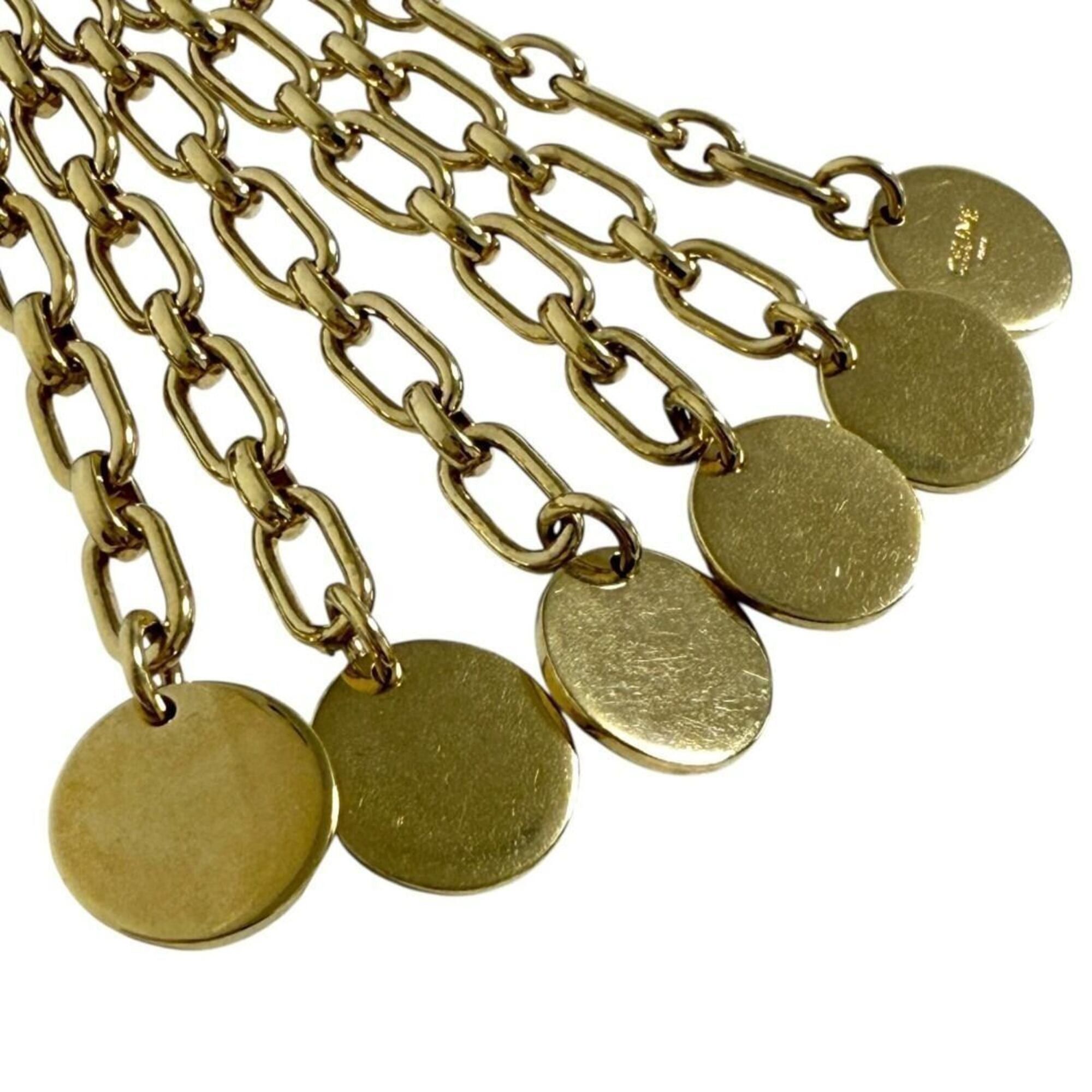 Celine Celine Women's Bag Charm Chain Medal Logo Gold Size ONE SIZE - 7 Thumbnail