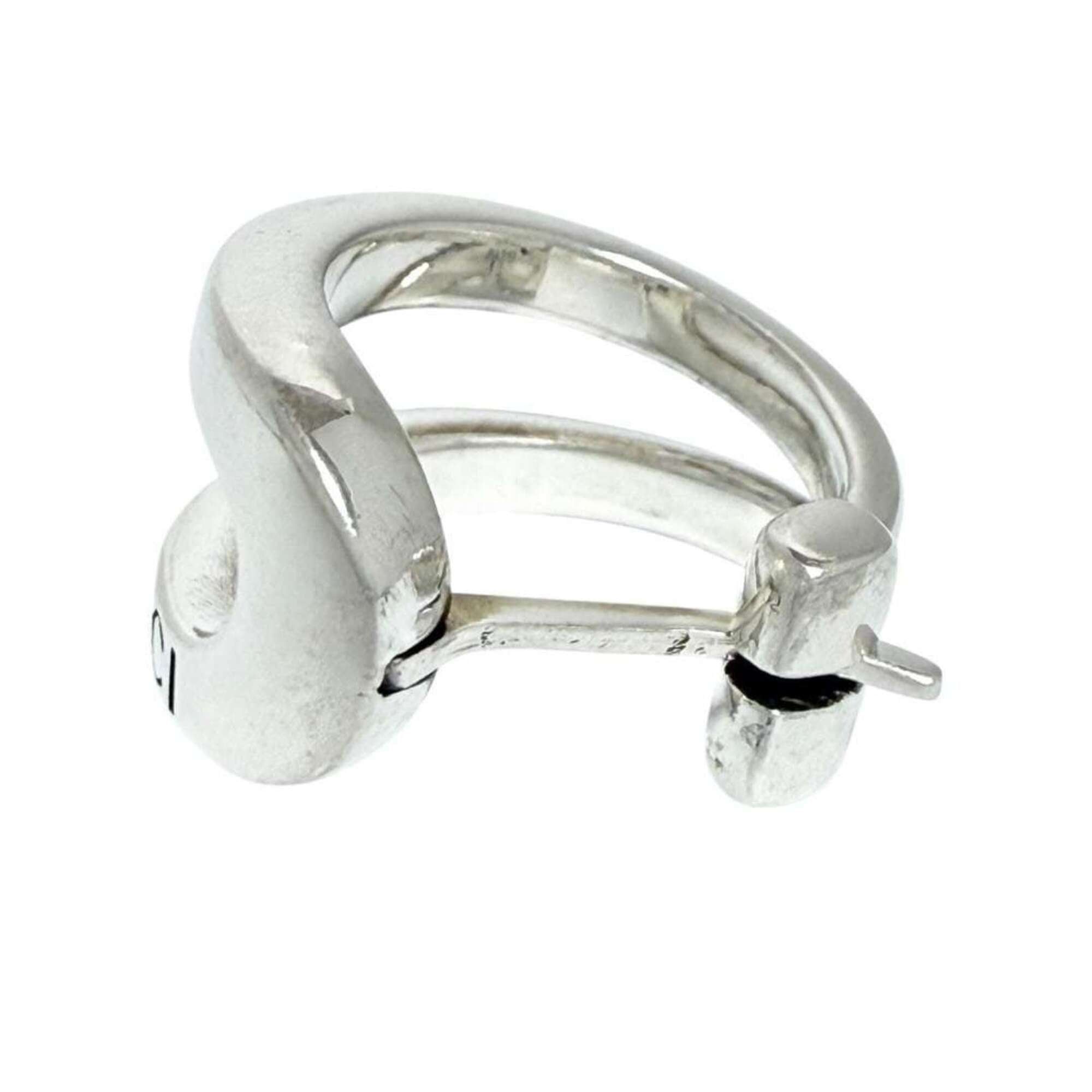 Gucci Gucci Men's/Women's Horsebit Earring, Single Earring (Left Ear), Silver Size ONE SIZE - 3 Thumbnail
