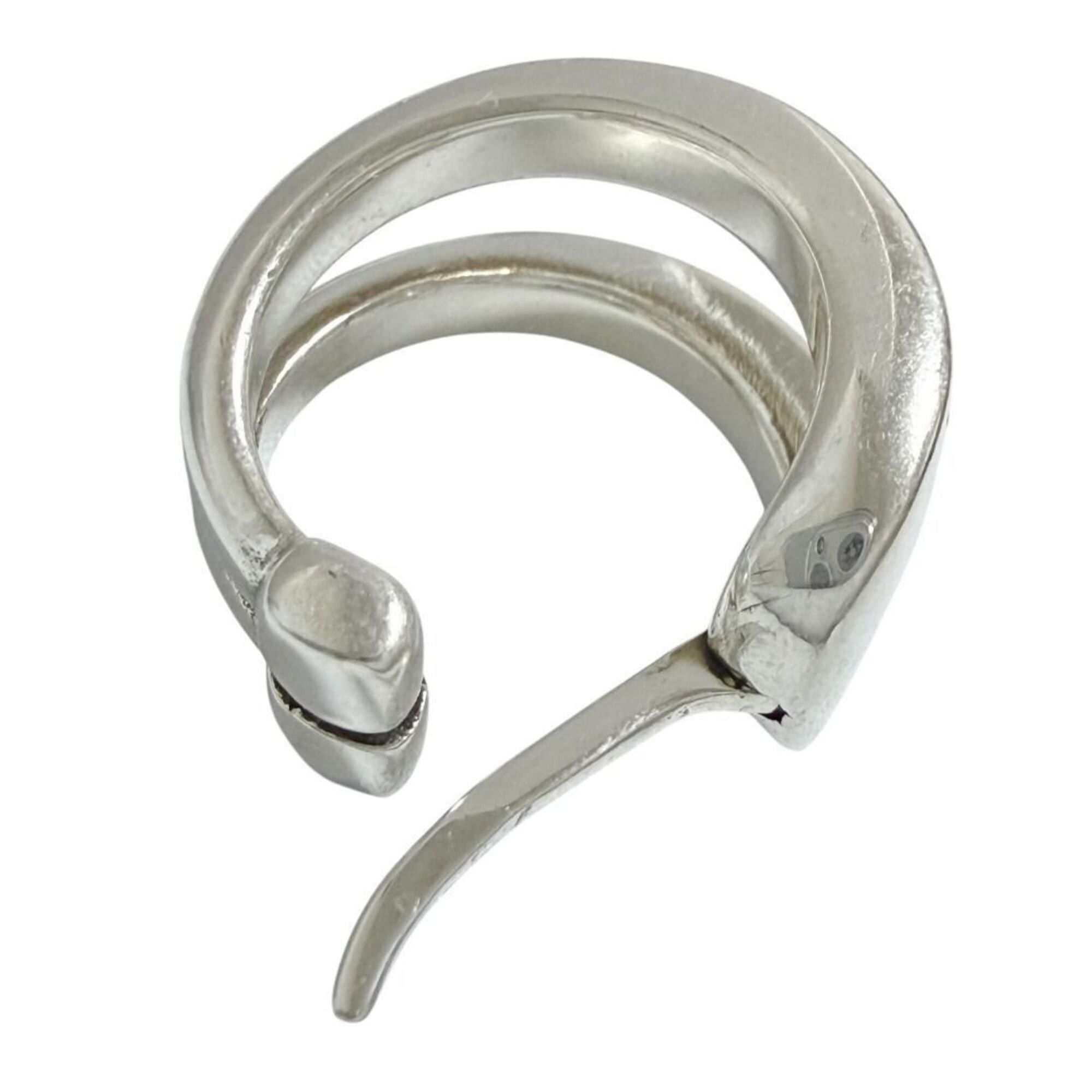 Gucci Gucci Men's/Women's Horsebit Earring, Single Earring (Left Ear), Silver Size ONE SIZE - 6 Thumbnail