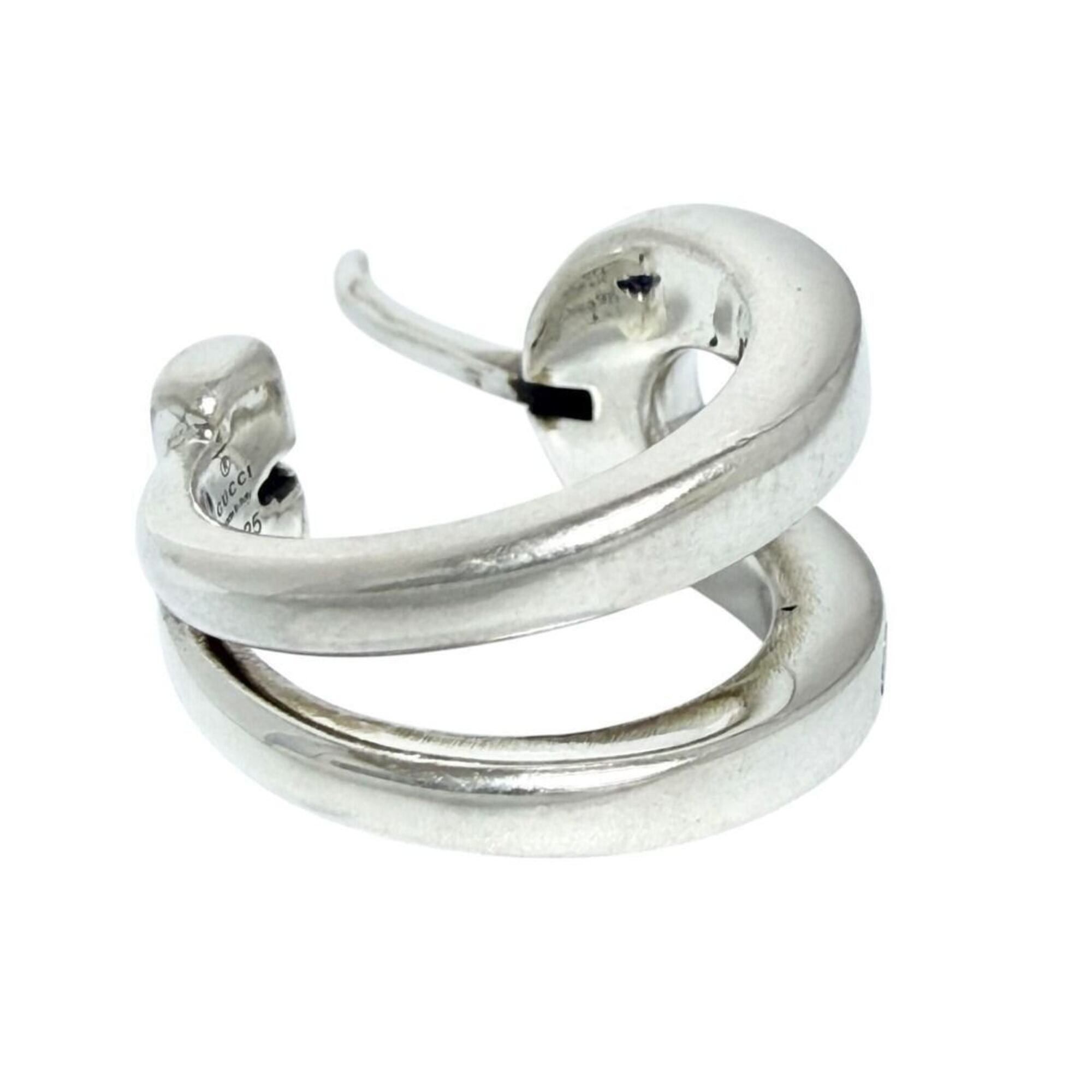 Gucci Gucci Men's/Women's Horsebit Earring, Single Earring (Left Ear), Silver Size ONE SIZE - 5 Thumbnail