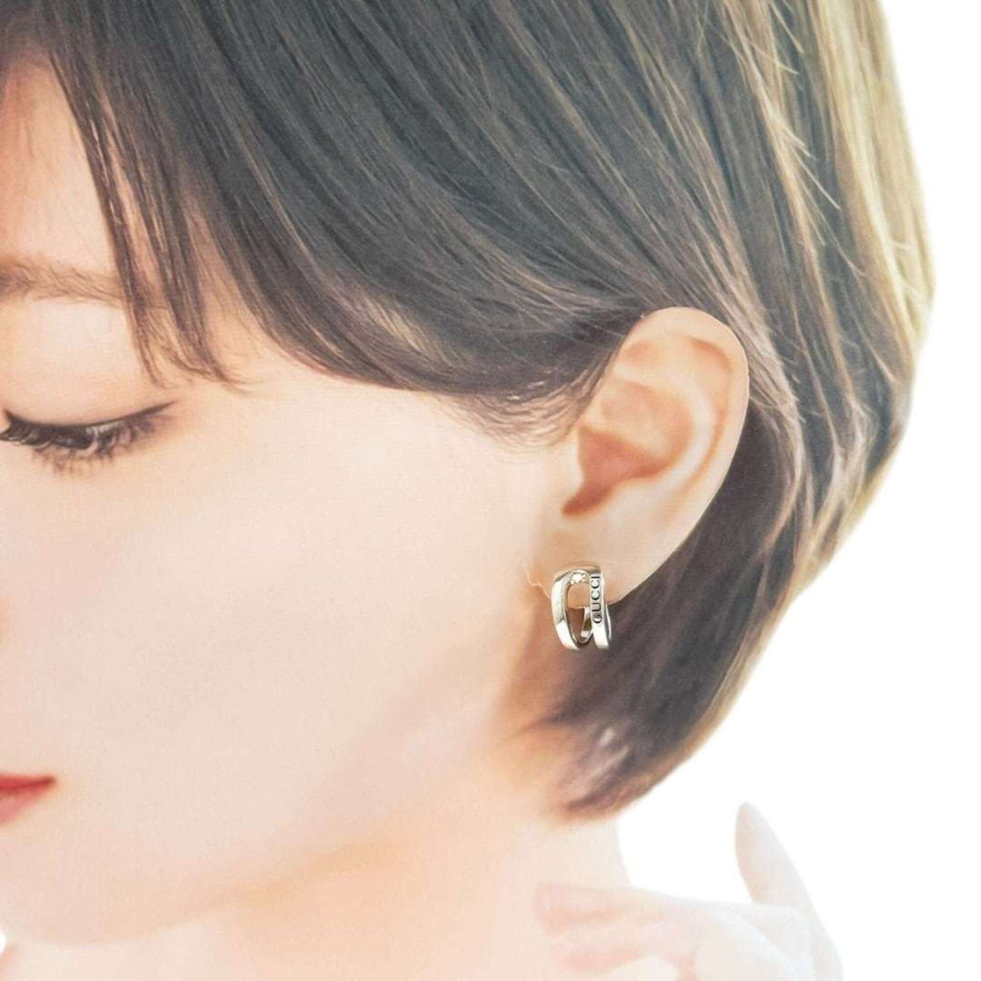 Gucci Gucci Men's/Women's Horsebit Earring, Single Earring (Left Ear), Silver Size ONE SIZE - 10 Thumbnail