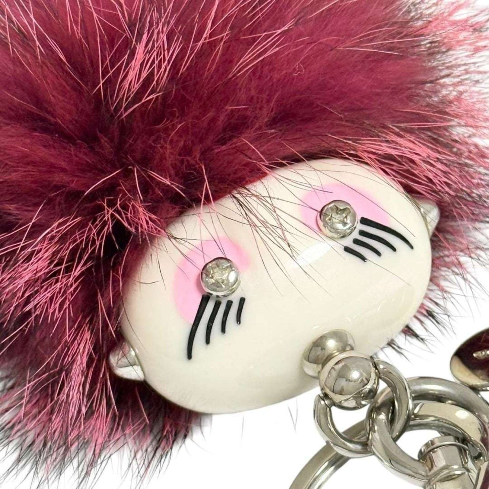 Prada Prada Women's Robot Keychain Keyring Bag Charm Fur Size ONE SIZE - 4 Thumbnail