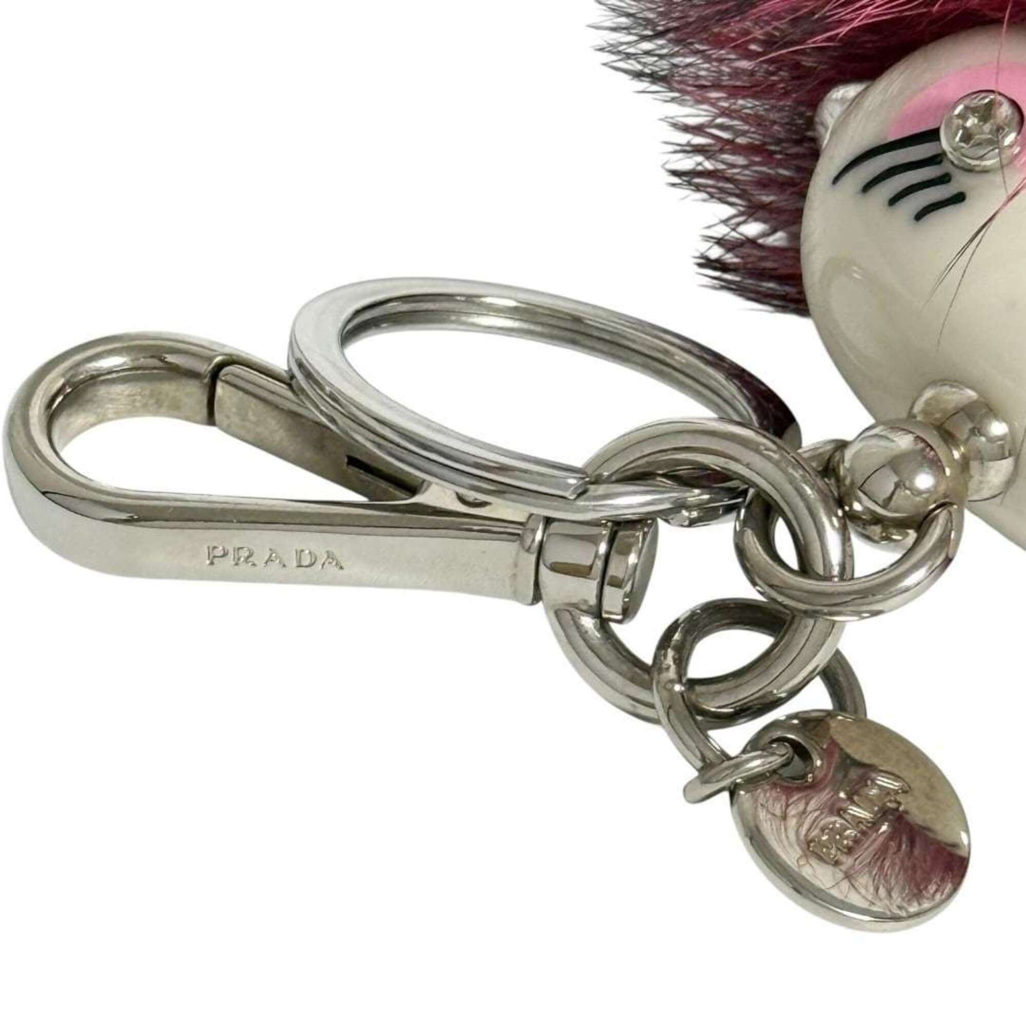 Prada Prada Women's Robot Keychain Keyring Bag Charm Fur Size ONE SIZE - 2 Thumbnail
