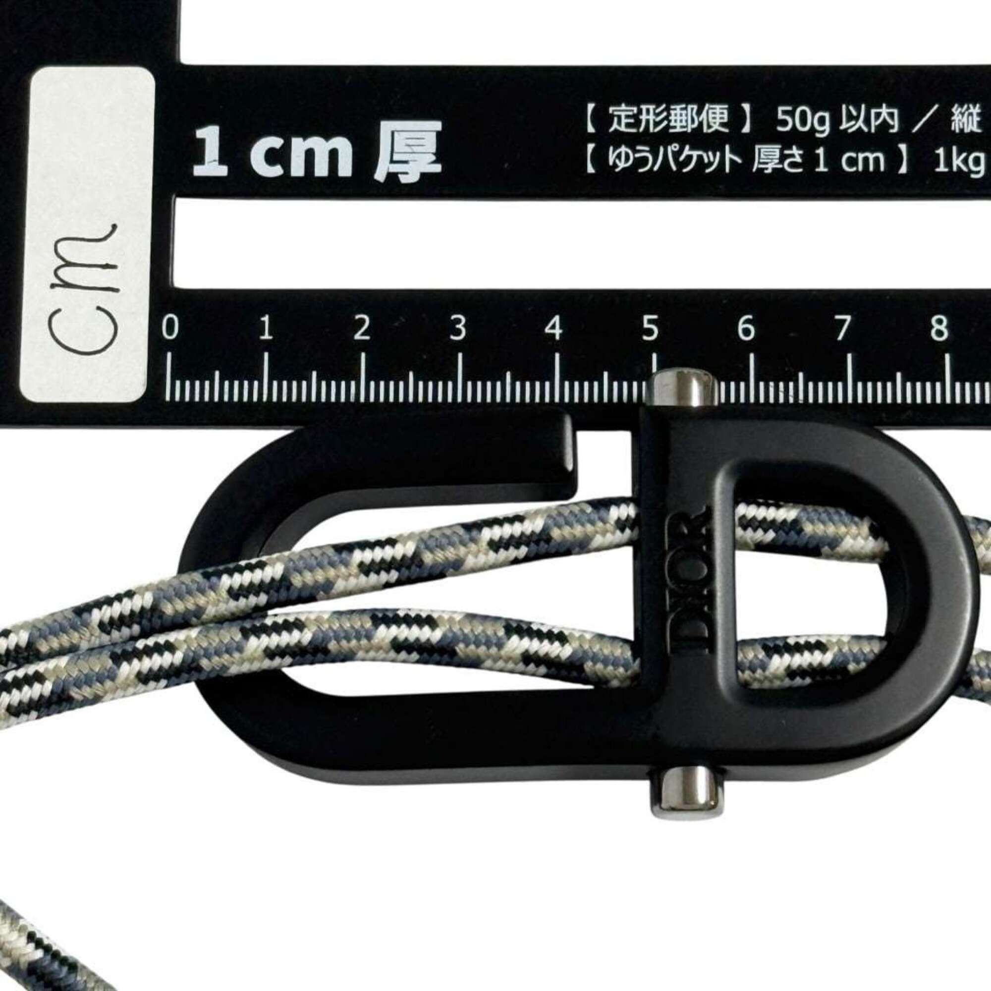 Dior Christian Dior Dior Men's Rope Belt, Adjustable Size, Maximum Inner Circumference 104cm, CD, Black Size ONE SIZE - 10 Thumbnail