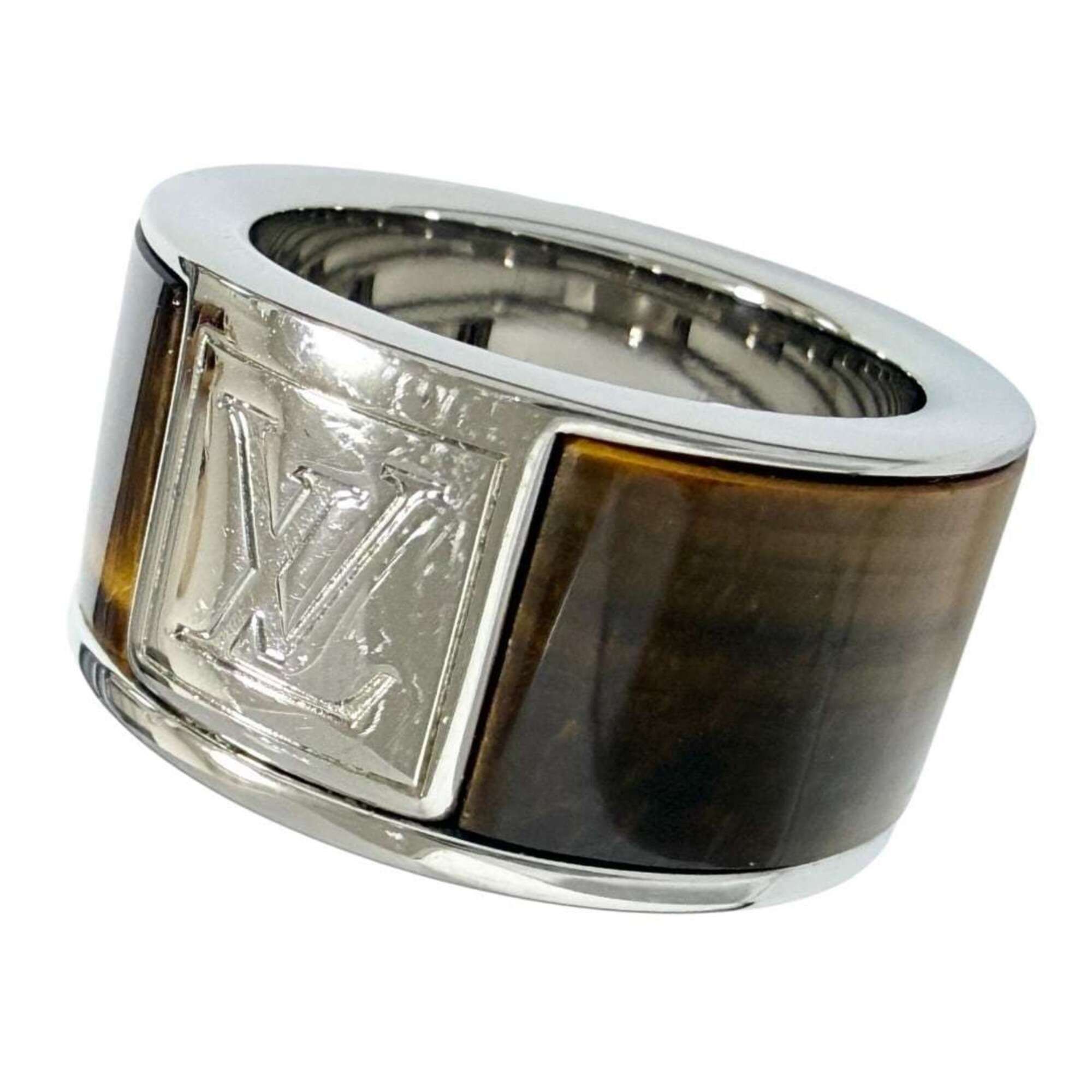 Louis Vuitton Louis Vuitton Men's Wide Ring, Tiger Eye, Size M (19) Size ONE SIZE - 5 Thumbnail