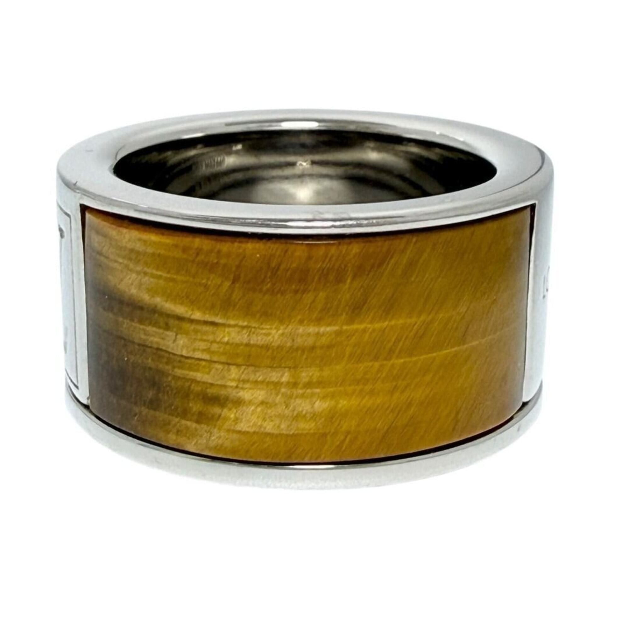 Louis Vuitton Louis Vuitton Men's Wide Ring, Tiger Eye, Size M (19) Size ONE SIZE - 3 Thumbnail