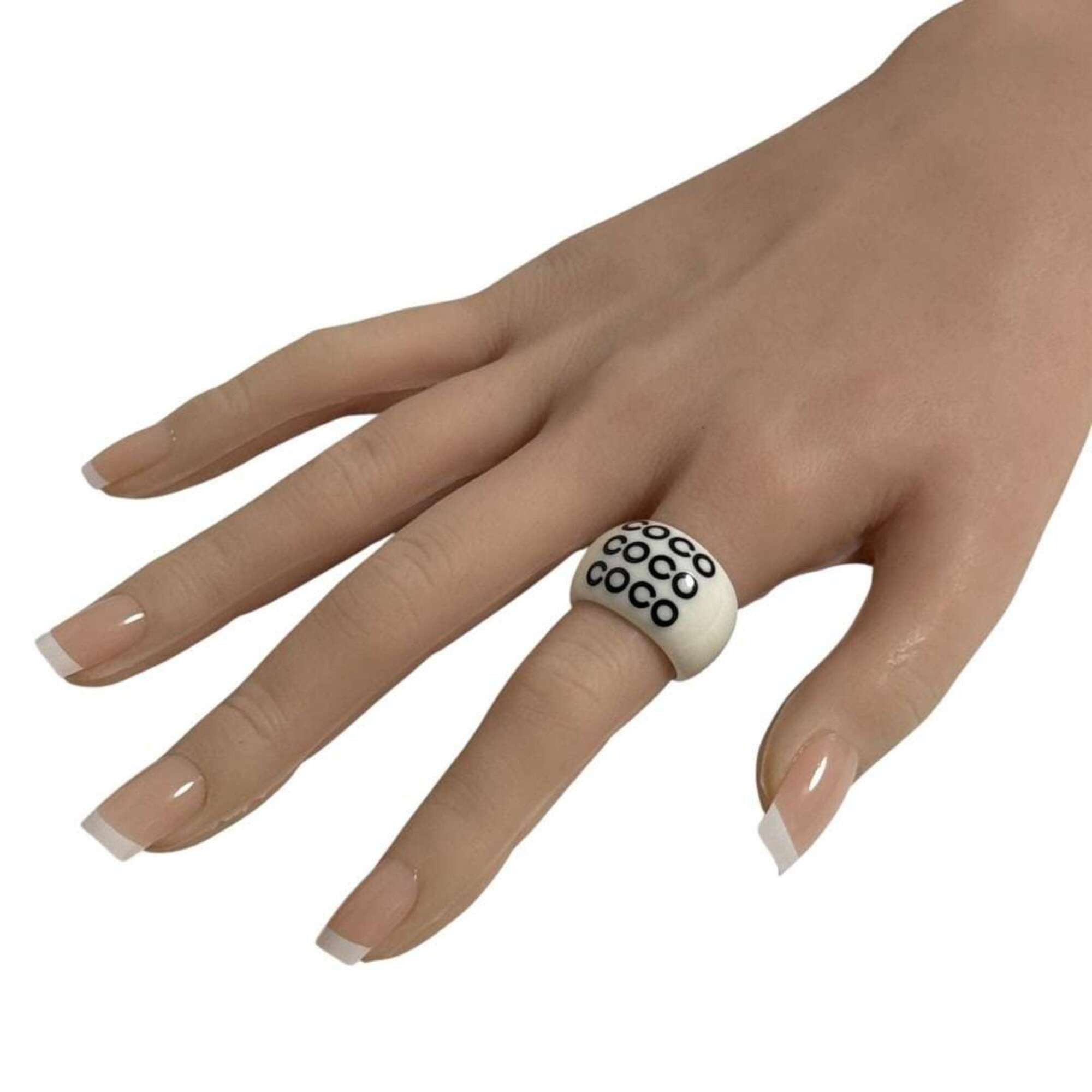 Chanel Chanel Women's Coco Ring, Size 13-14, 2001 Size ONE SIZE - 10 Thumbnail