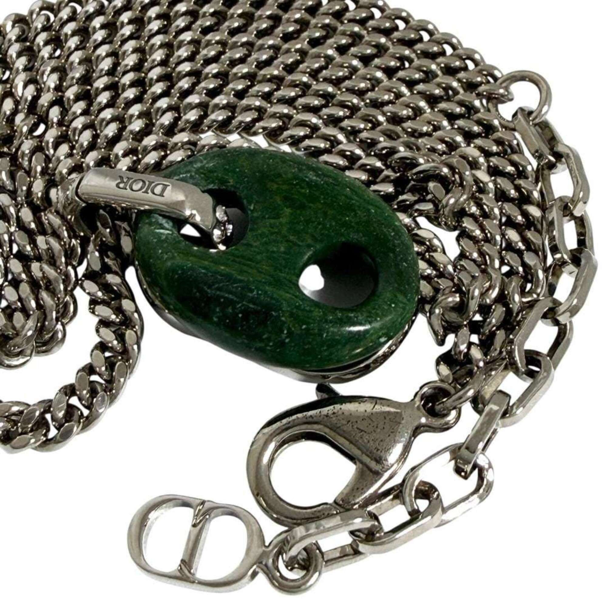 Dior Christian Dior Dior Men's CD Icon Pendant Necklace, Jade Stone Size ONE SIZE - 6 Thumbnail