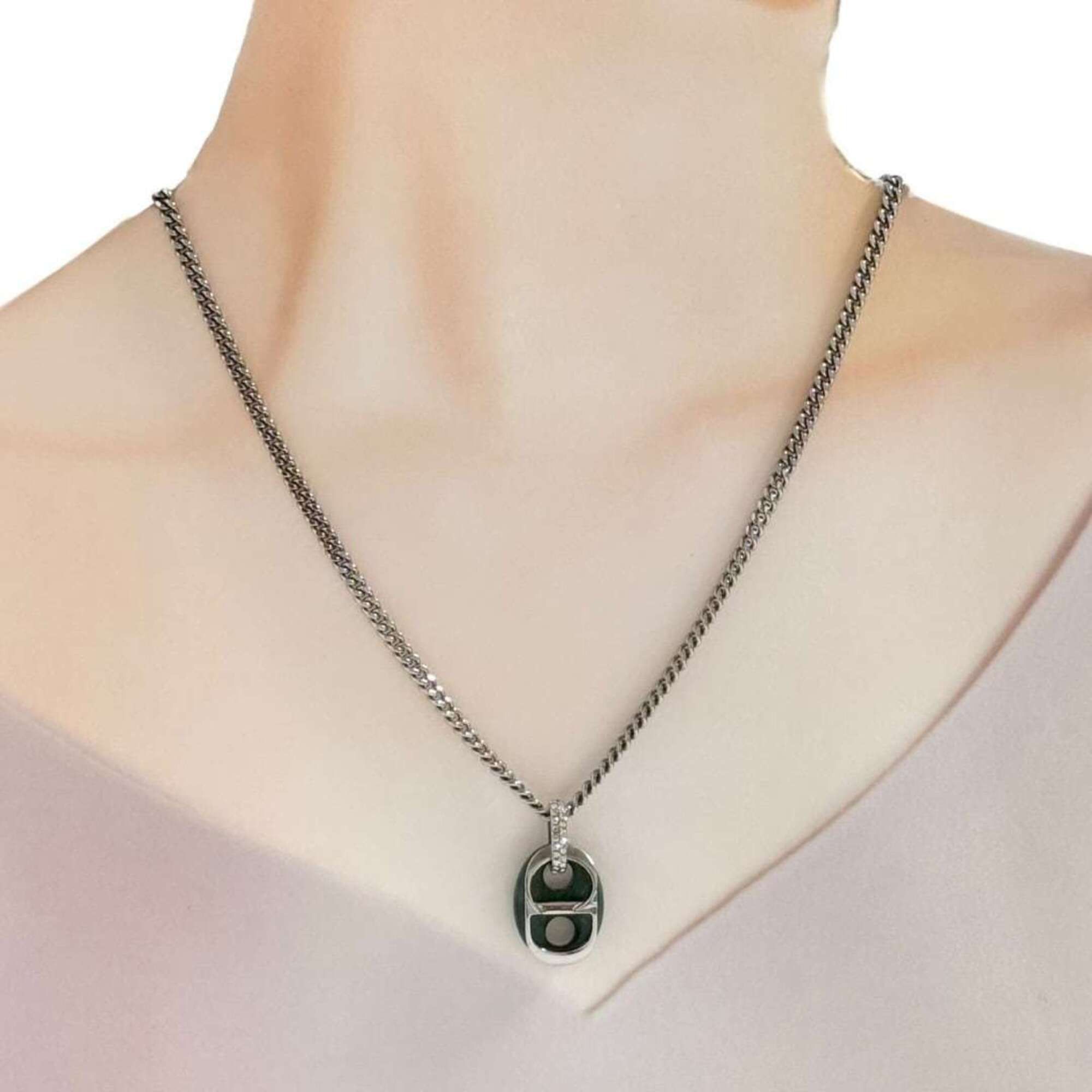Dior Christian Dior Dior Men's CD Icon Pendant Necklace, Jade Stone Size ONE SIZE - 9 Thumbnail