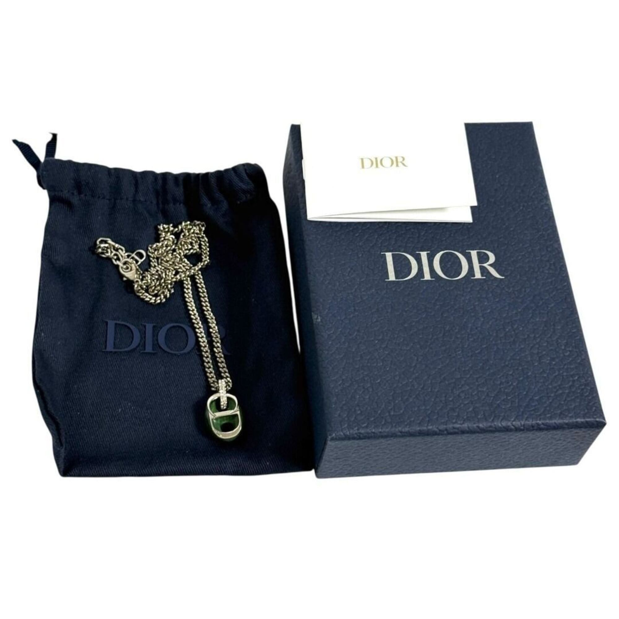 Dior Christian Dior Dior Men's CD Icon Pendant Necklace, Jade Stone Size ONE SIZE - 10 Thumbnail