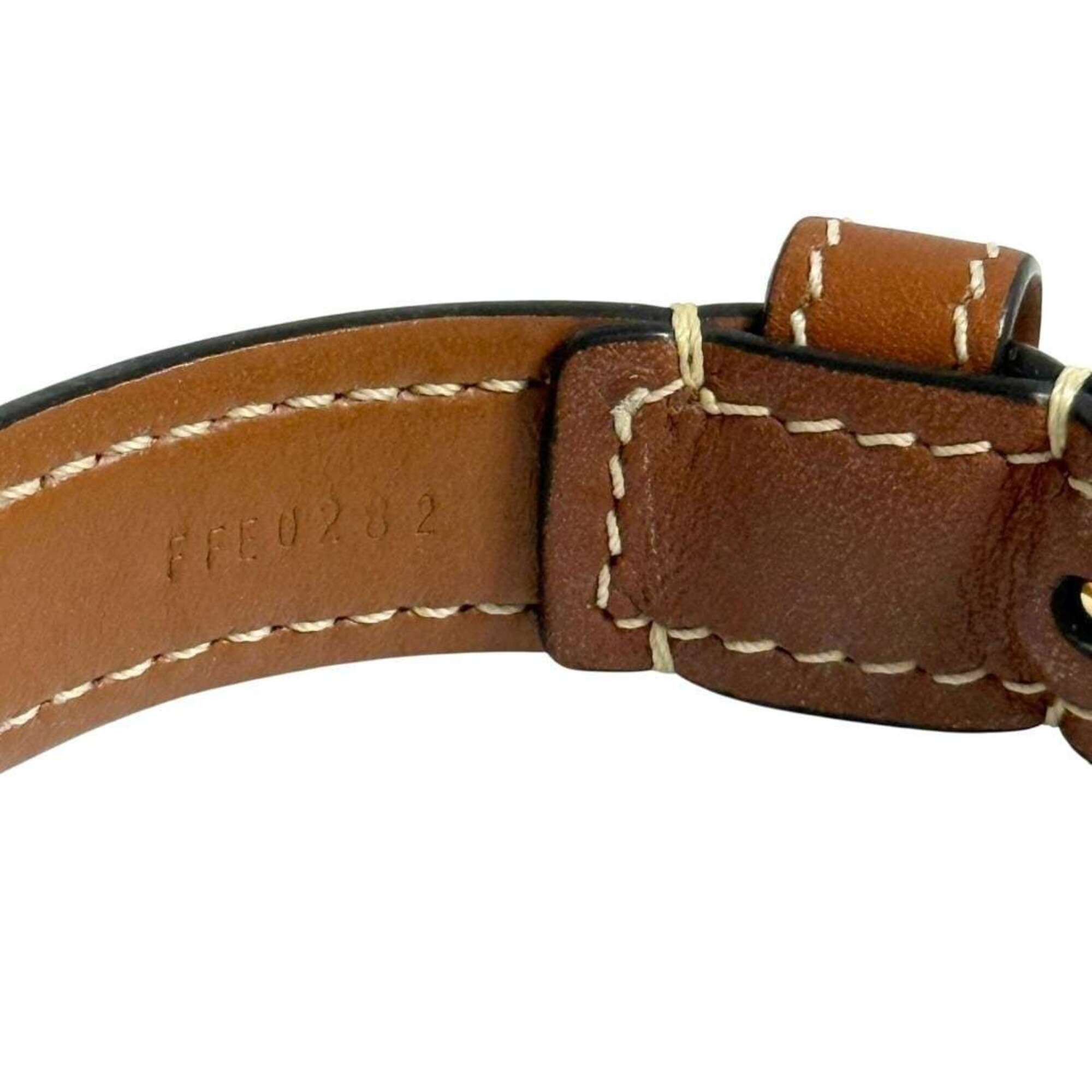 Celine Celine Women's Leather Bracelet, Triomphe, 13.5-15.5cm Size ONE SIZE - 8 Thumbnail