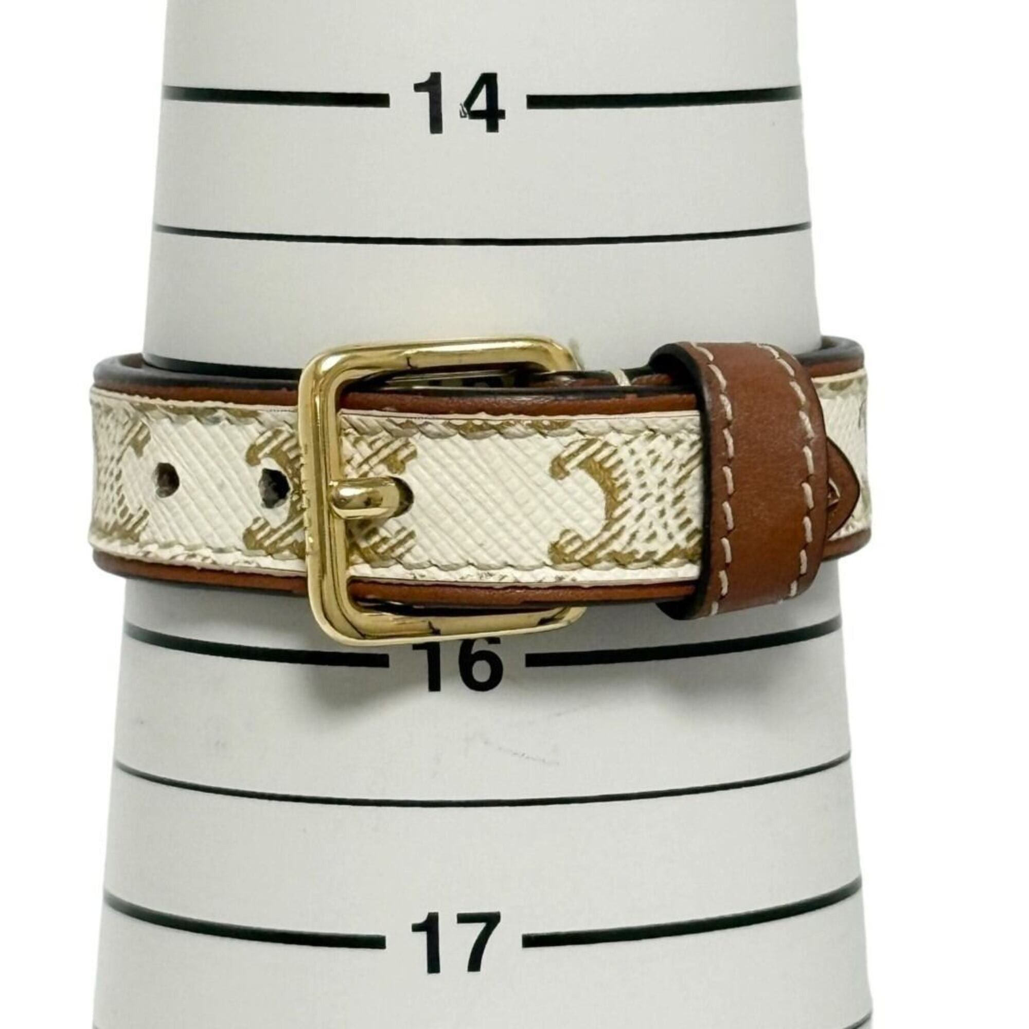 Celine Celine Women's Leather Bracelet, Triomphe, 13.5-15.5cm Size ONE SIZE - 9 Thumbnail