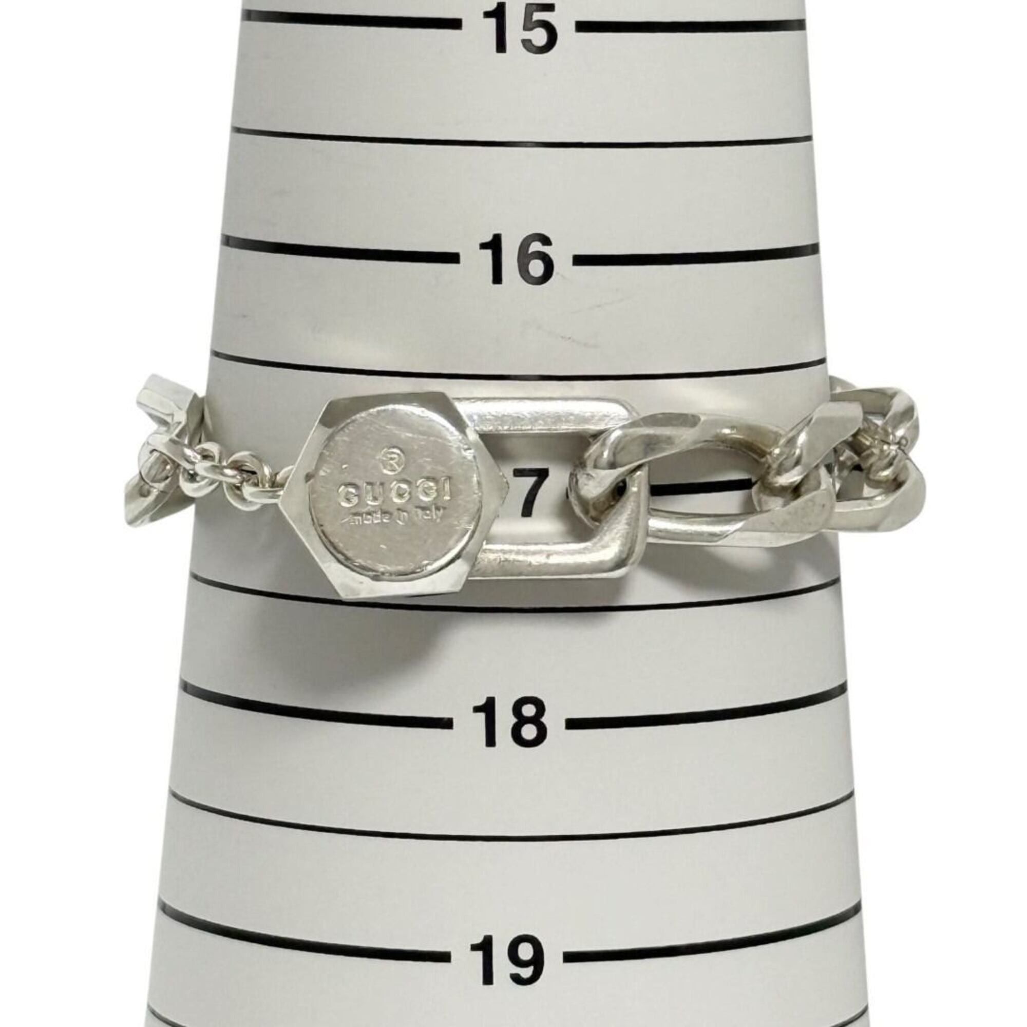 Gucci Gucci Men's Bracelet, Heavy Chain, Silver, 17cm Size ONE SIZE - 9 Thumbnail