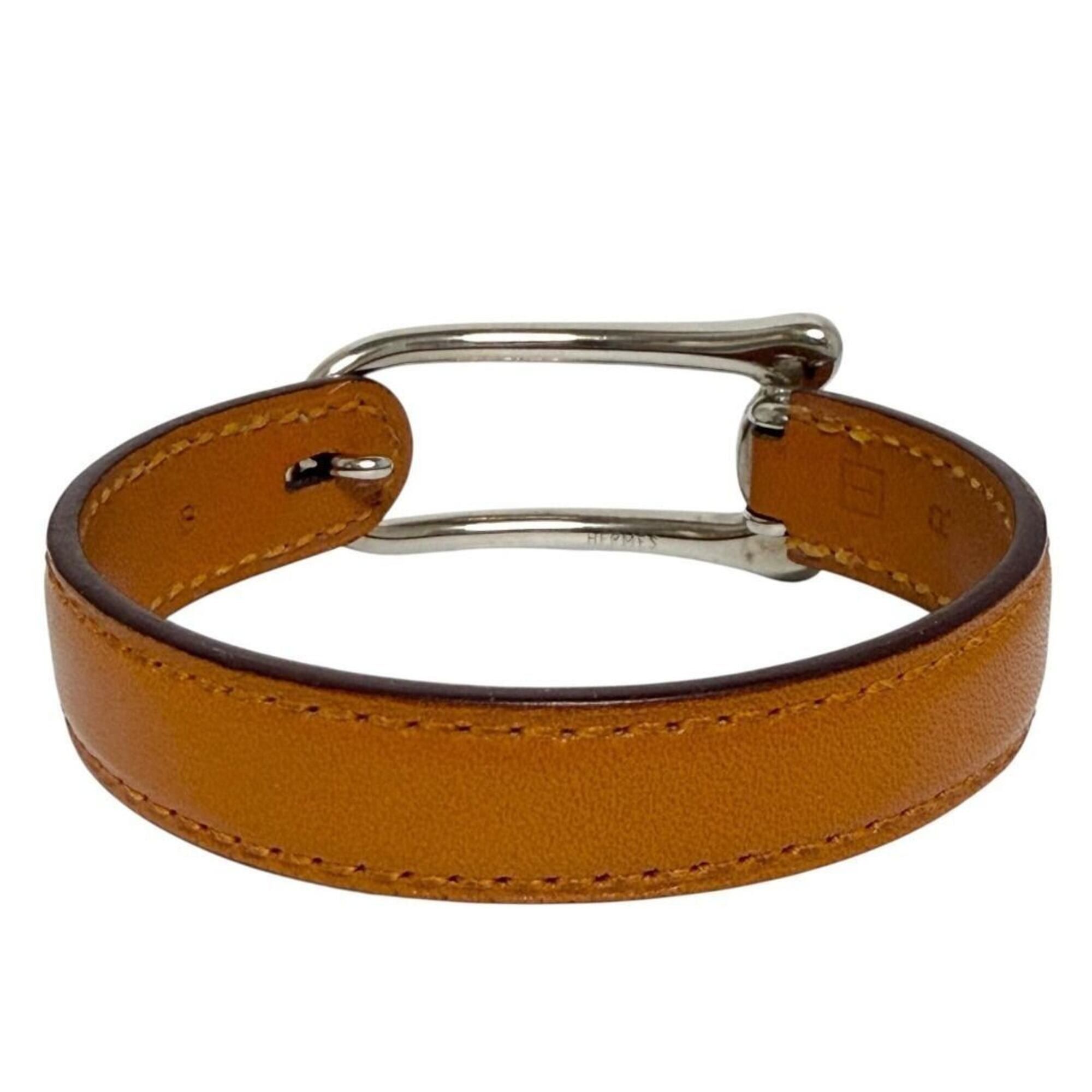 Hermes Hermes Women's Leather Bracelet, Size S (15.5cm), Camel Brown Size ONE SIZE - 4 Thumbnail