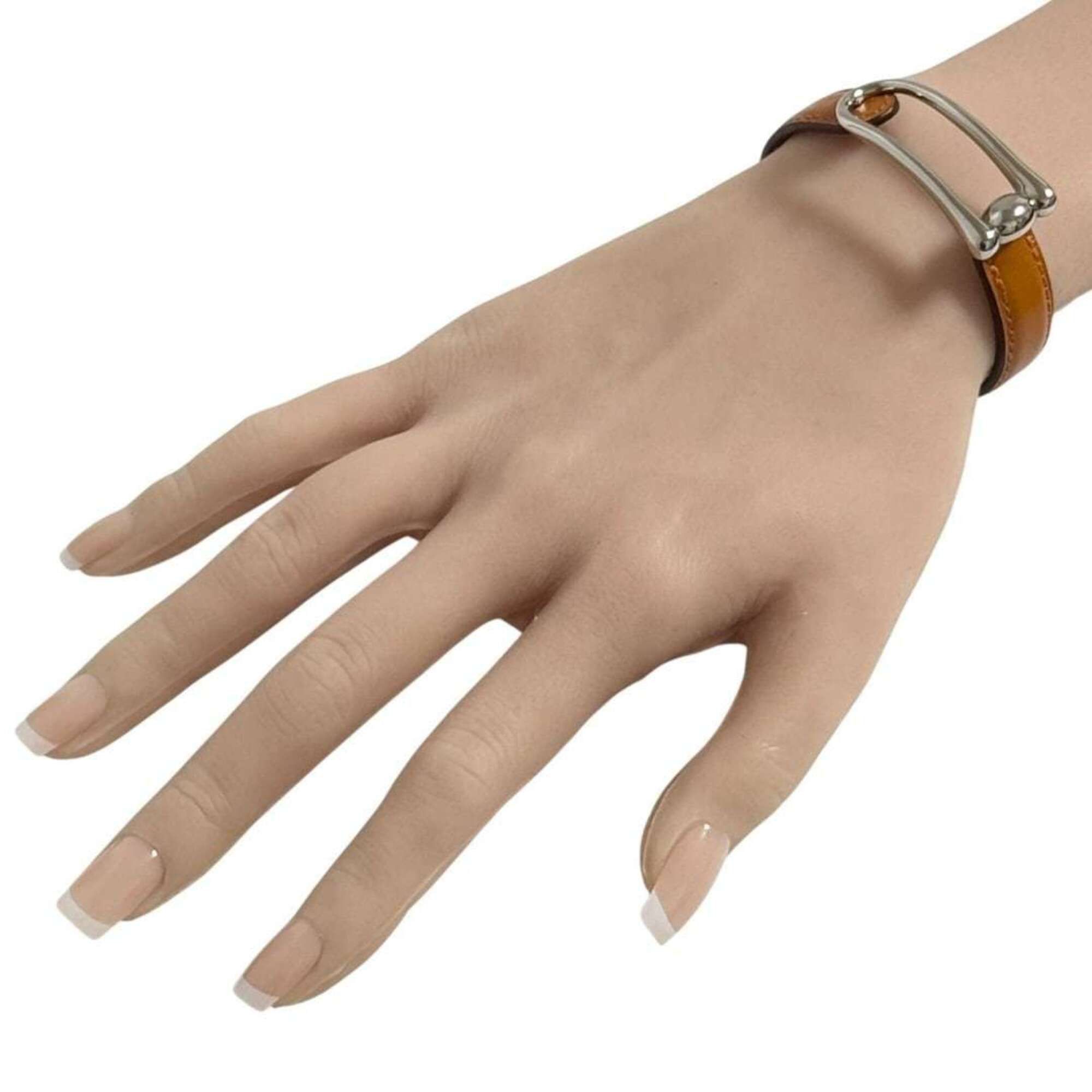Hermes Hermes Women's Leather Bracelet, Size S (15.5cm), Camel Brown Size ONE SIZE - 10 Thumbnail