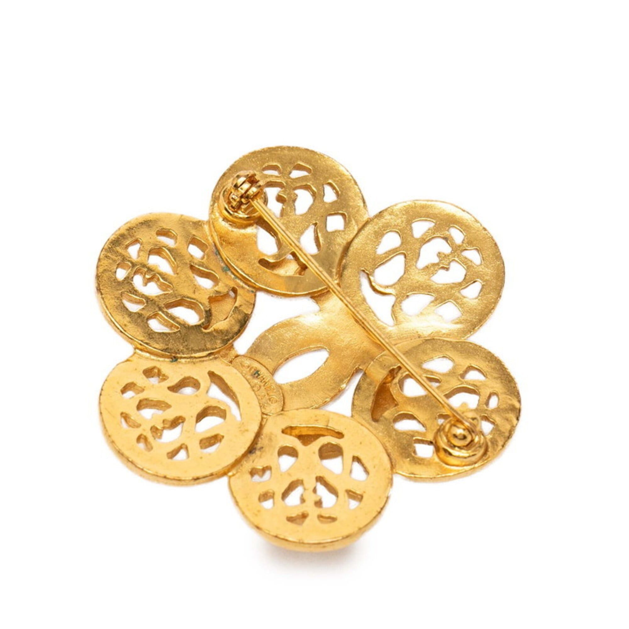 Chanel Chanel Coco Mark Vintage Brooch, Gold Plated, Women's CHANEL Size ONE SIZE - 2 Thumbnail