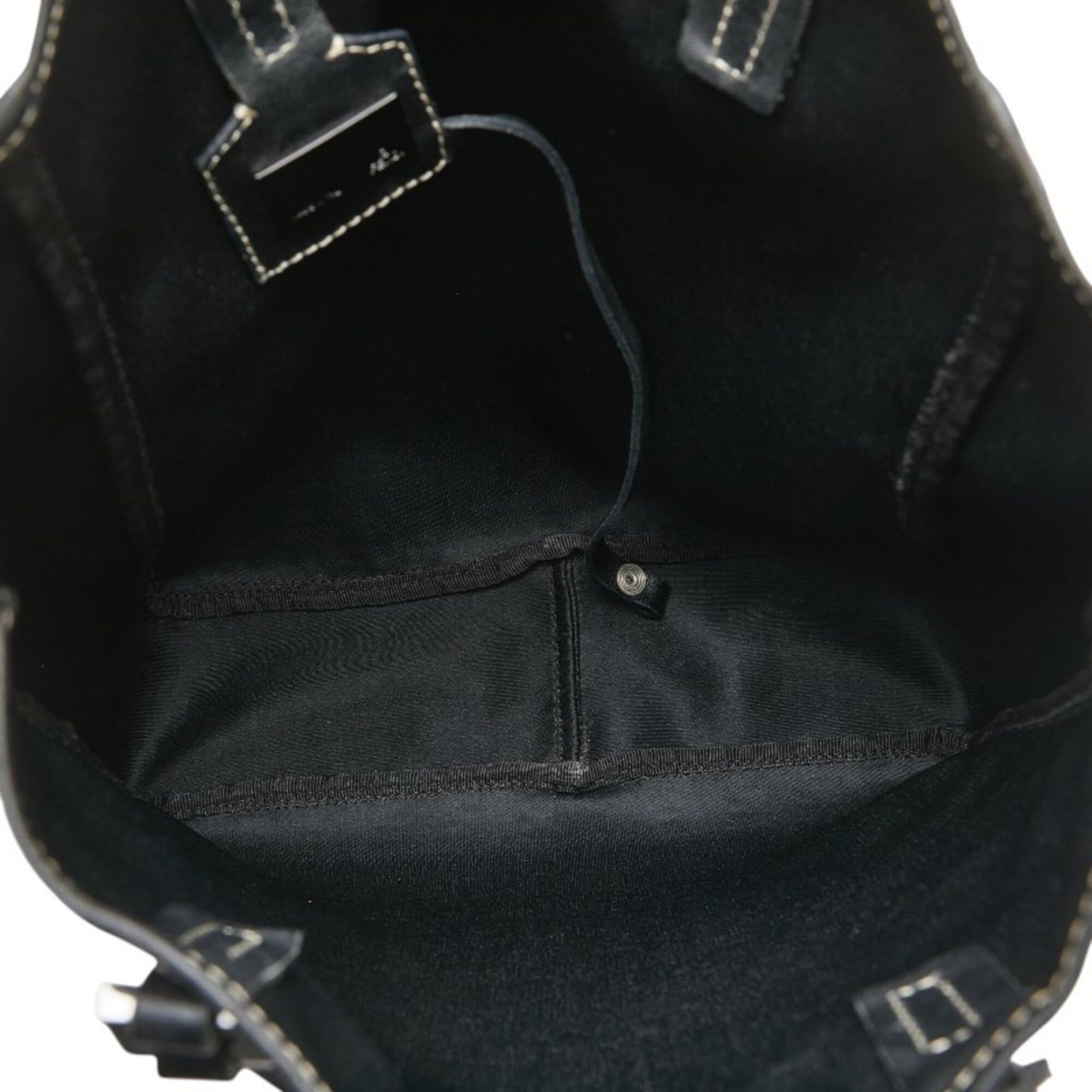 Fendi Fendi Zucchino Handbag 8BH006 Black Canvas Leather Women's FENDI Size ONE SIZE - 11 Thumbnail