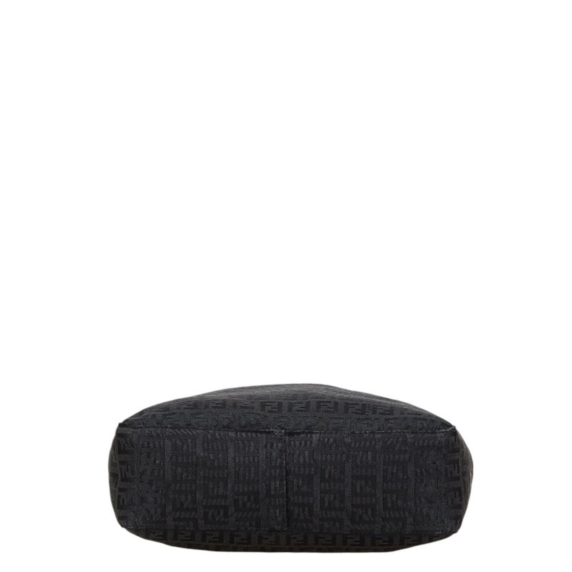 Fendi Fendi Zucchino Handbag 8BH006 Black Canvas Leather Women's FENDI Size ONE SIZE - 3 Thumbnail