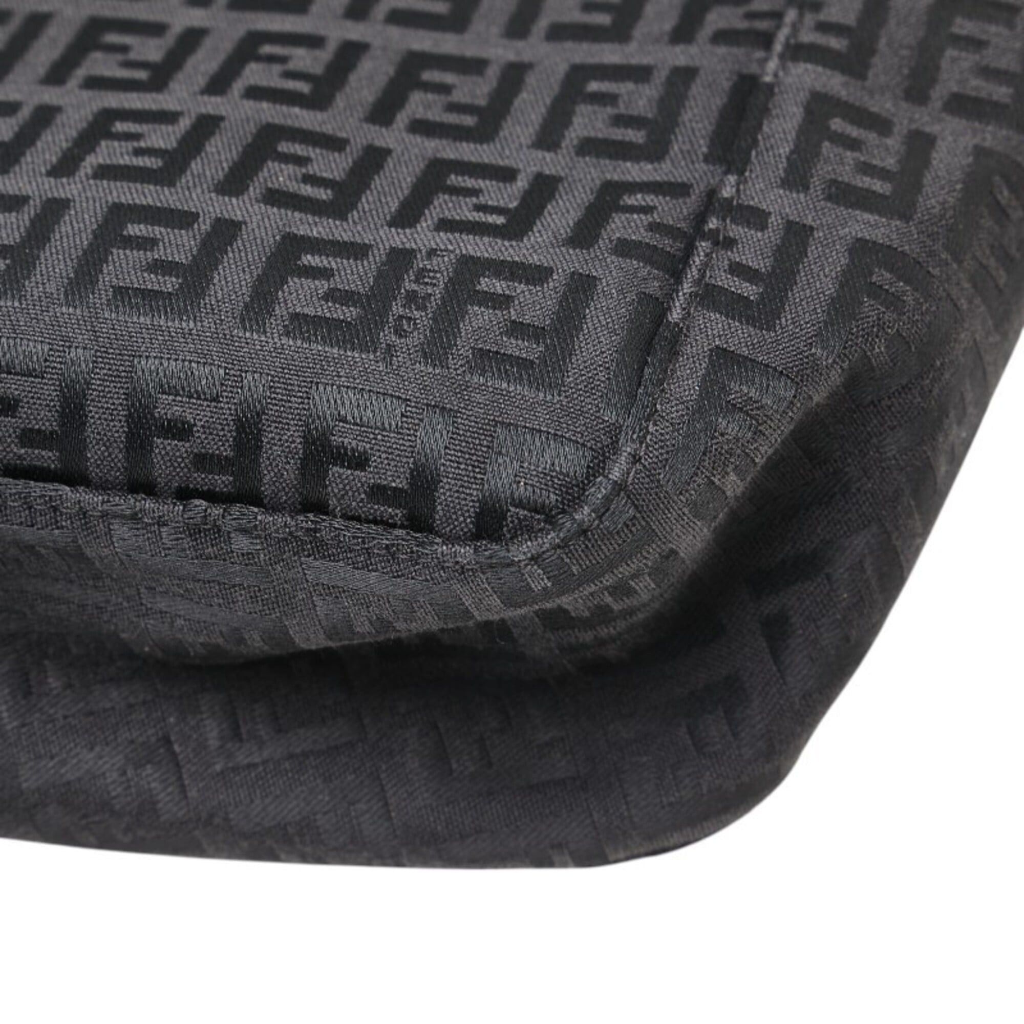 Fendi Fendi Zucchino Handbag 8BH006 Black Canvas Leather Women's FENDI Size ONE SIZE - 6 Thumbnail