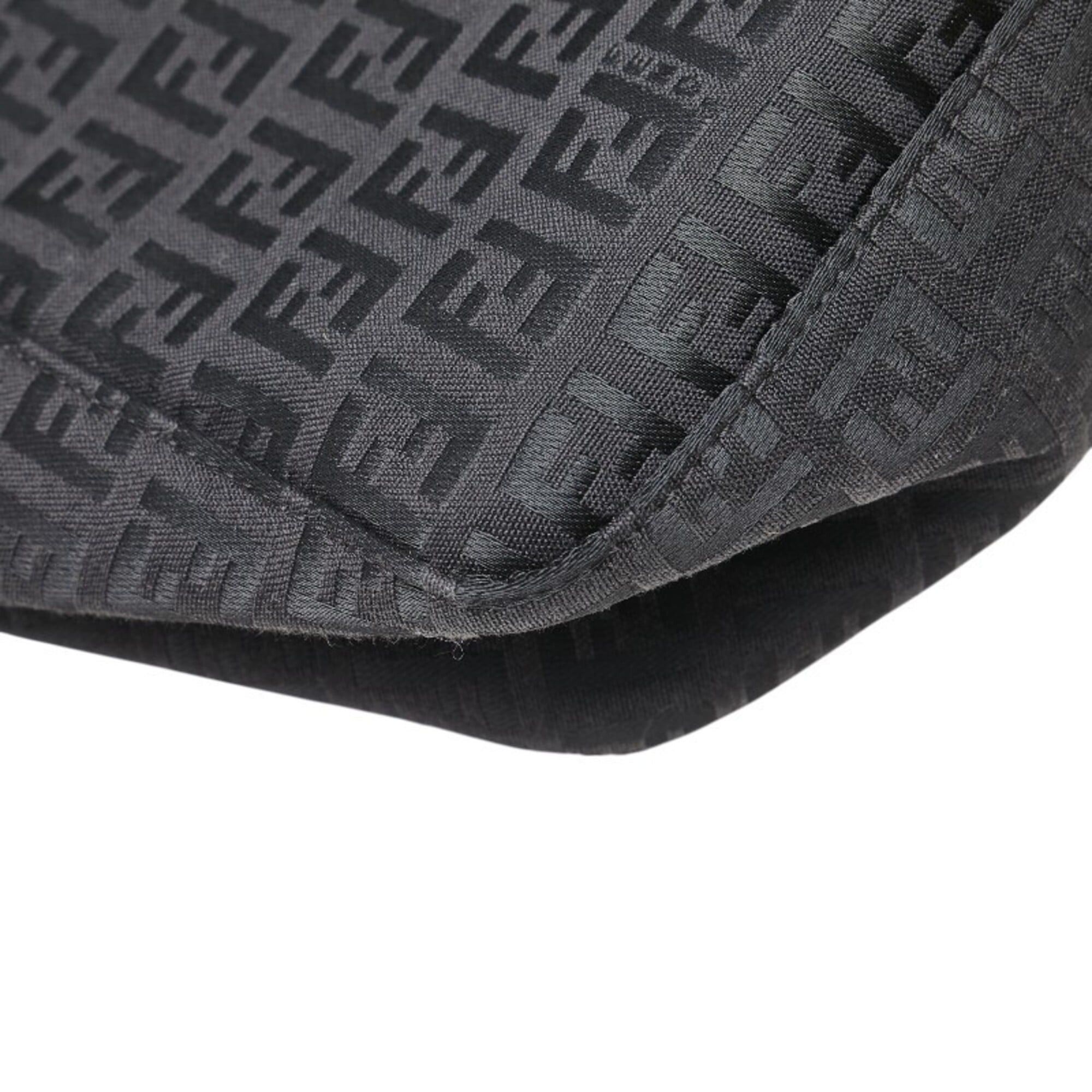 Fendi Fendi Zucchino Handbag 8BH006 Black Canvas Leather Women's FENDI Size ONE SIZE - 5 Thumbnail