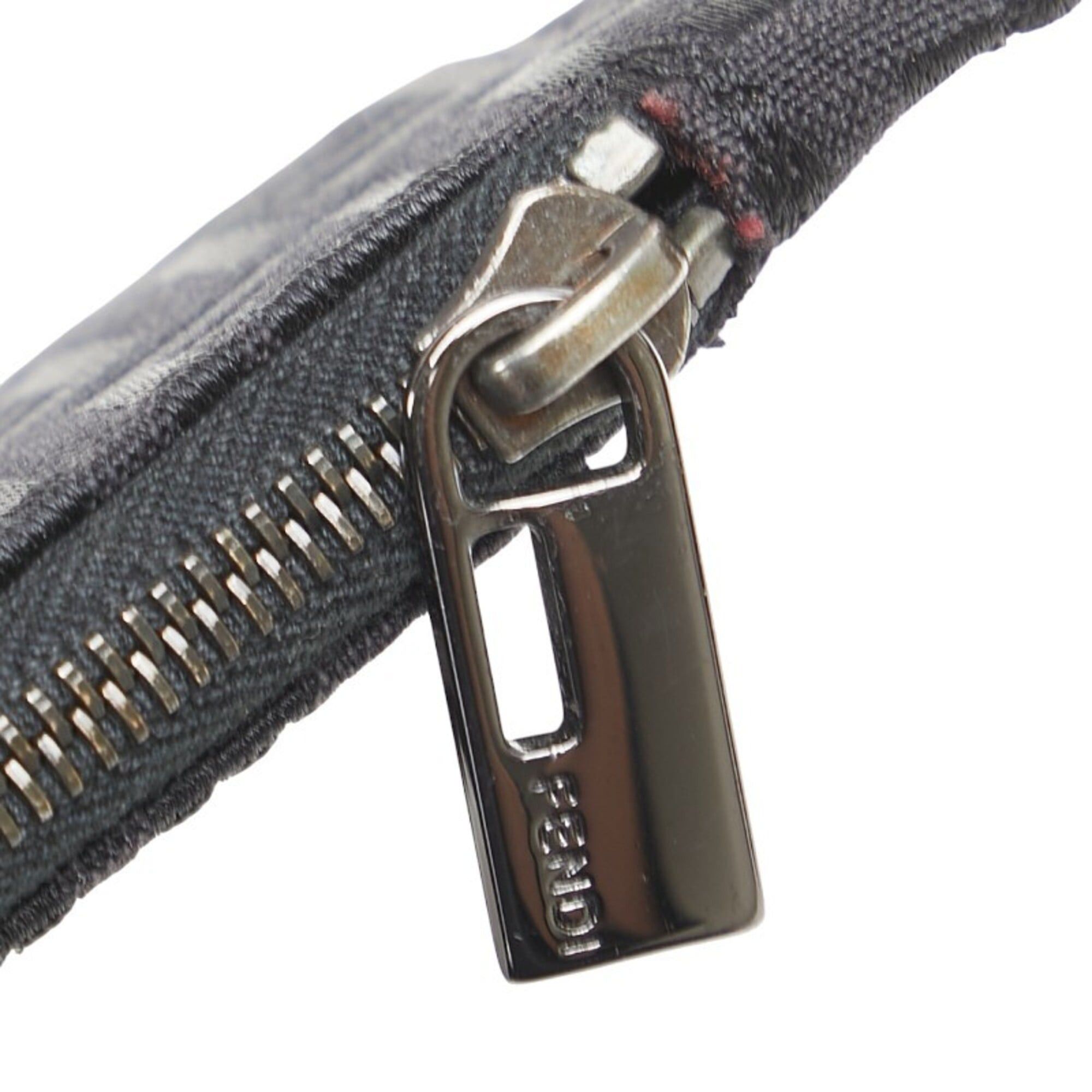 Fendi Fendi Zucchino Handbag 8BH006 Black Canvas Leather Women's FENDI Size ONE SIZE - 10 Thumbnail