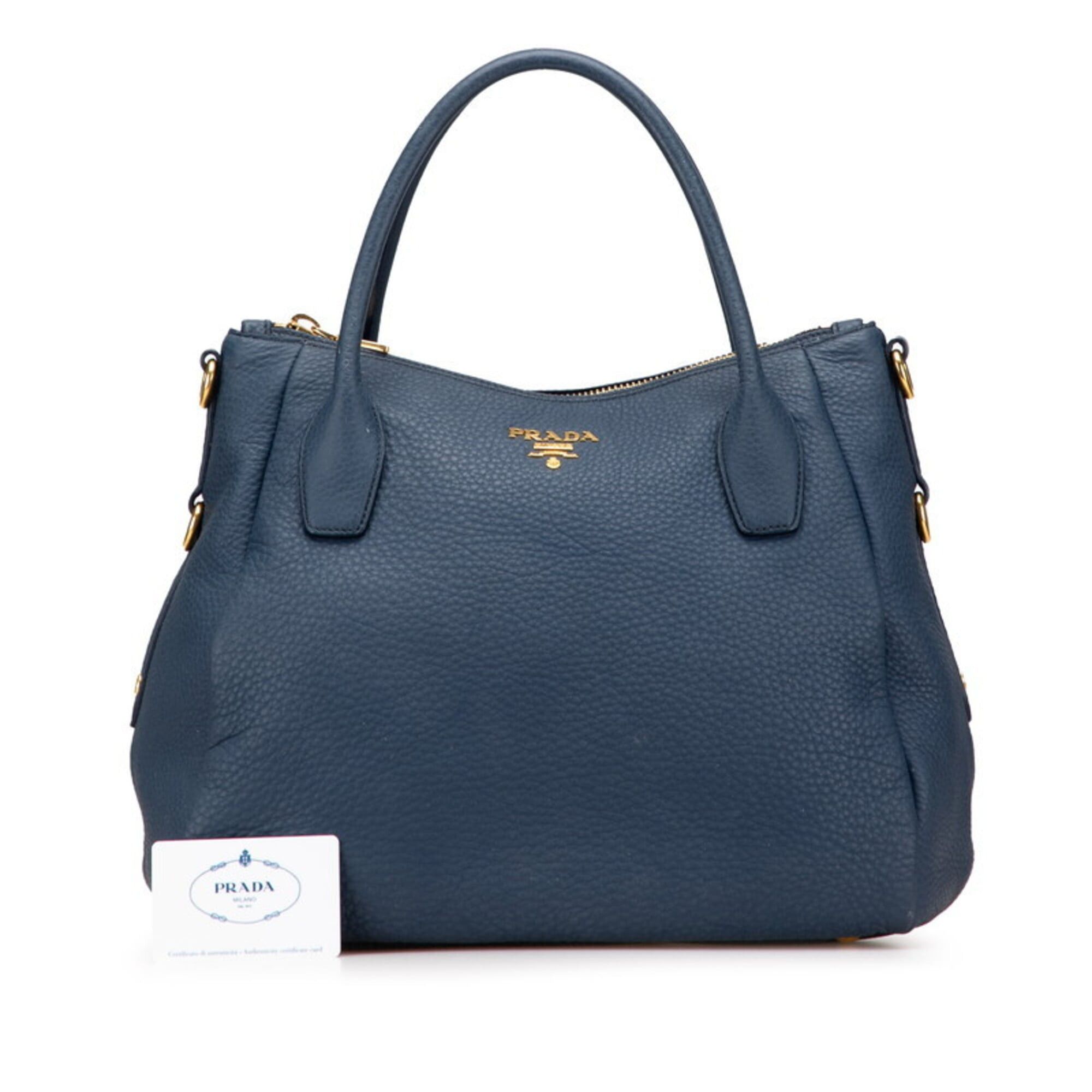 Prada Prada Logo Handbag BR4992 Blue Vitello Daino Women's PRADA Size ONE SIZE - 10 Thumbnail