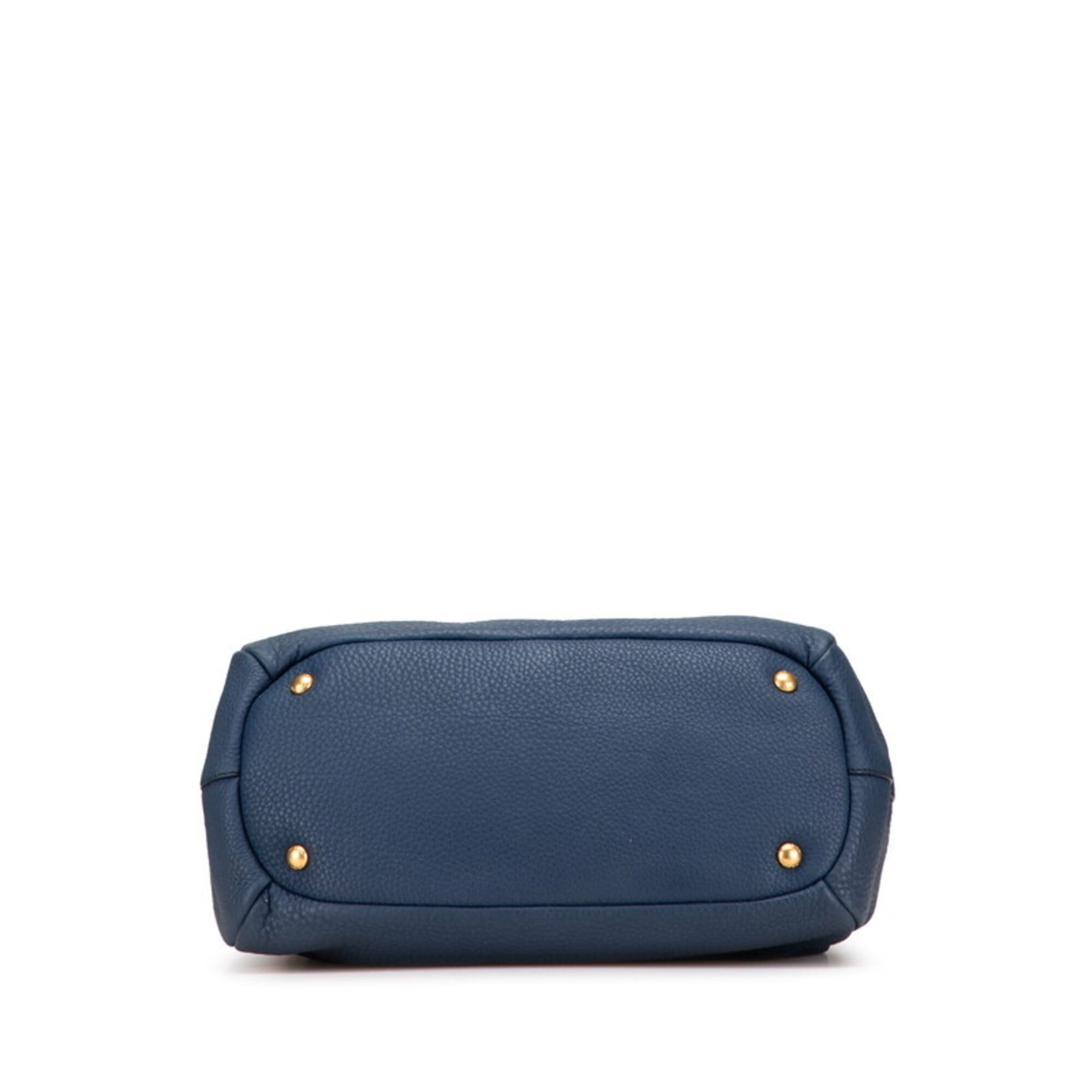 Prada Prada Logo Handbag BR4992 Blue Vitello Daino Women's PRADA Size ONE SIZE - 3 Thumbnail