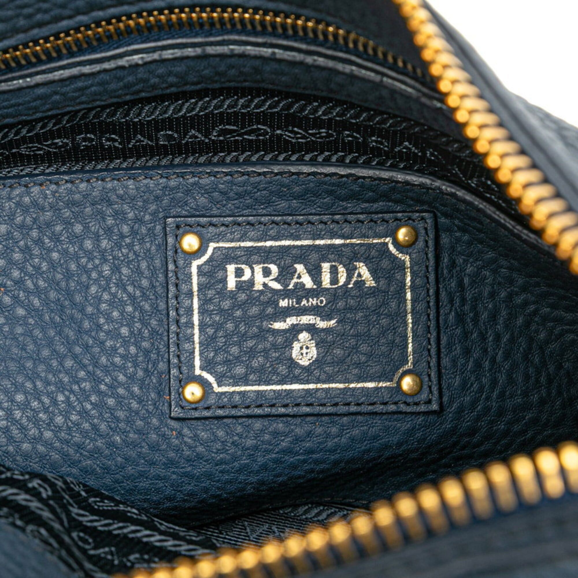 Prada Prada Logo Handbag BR4992 Blue Vitello Daino Women's PRADA Size ONE SIZE - 6 Thumbnail