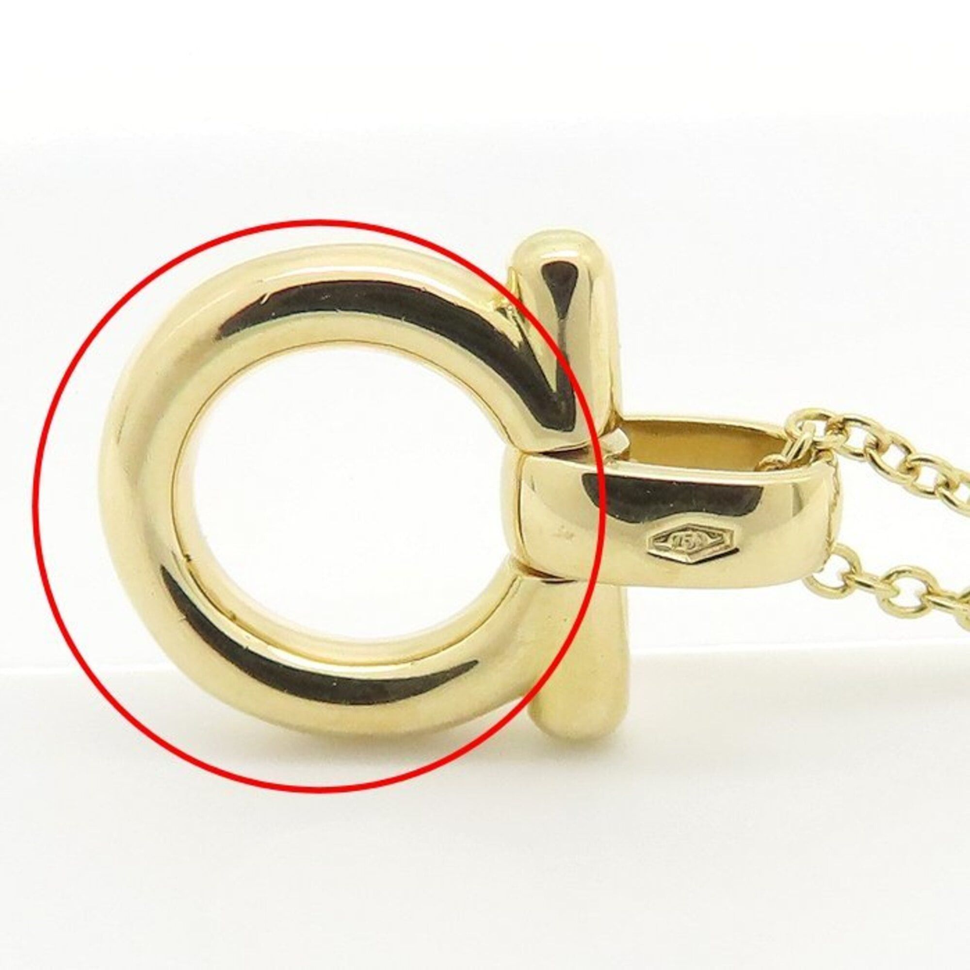 Salvatore Ferragamo Salvatore Ferragamo Gancini Necklace, 18K Yellow Gold, Women's, Item No. 295381 Size ONE SIZE - 5 Thumbnail