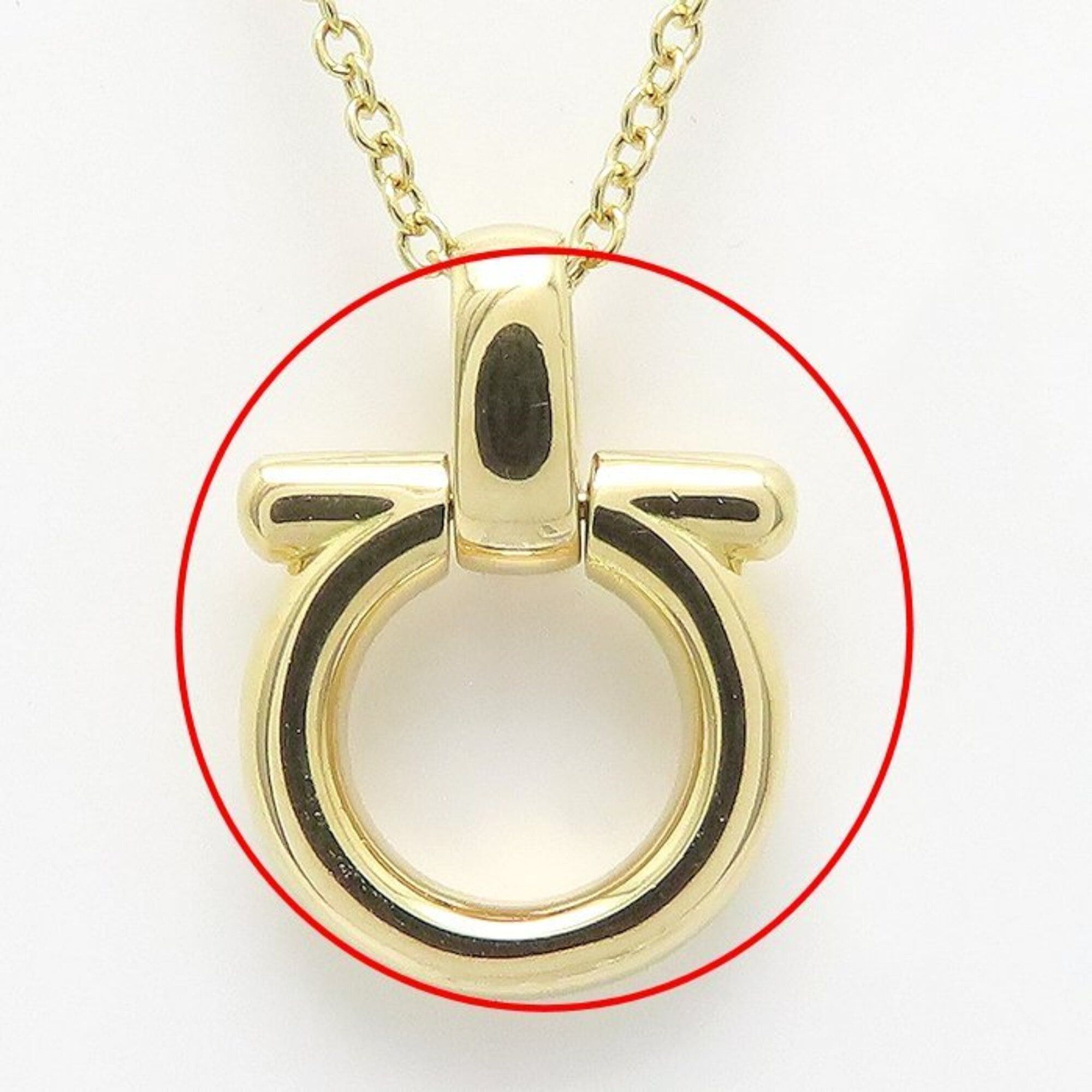 Salvatore Ferragamo Salvatore Ferragamo Gancini Necklace, 18K Yellow Gold, Women's, Item No. 295381 Size ONE SIZE - 8 Thumbnail