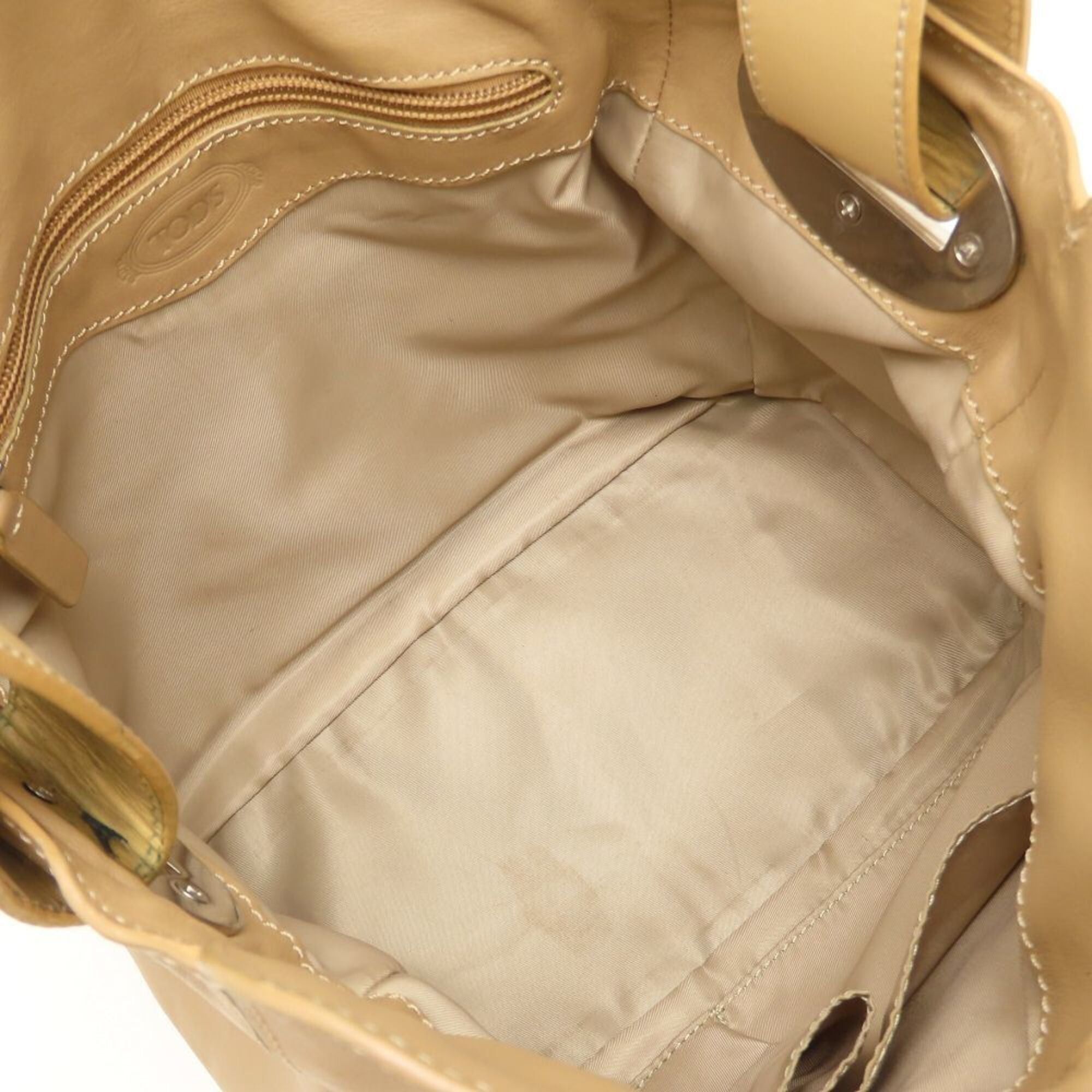 Tod's Tod's TOD’S One-Shoulder Handbag, Leather, Beige, Women's, 353196 Size ONE SIZE - 6 Thumbnail