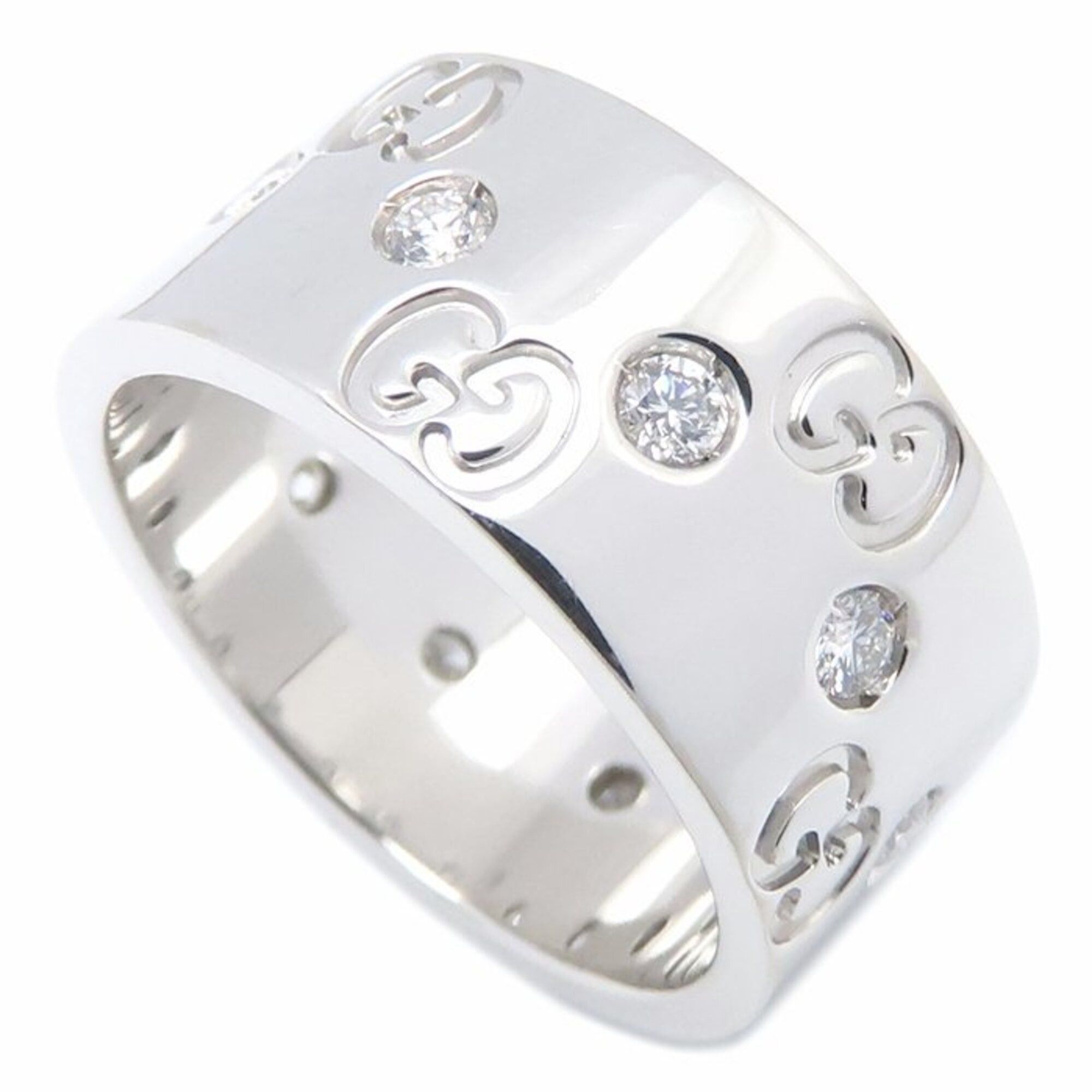 Gucci GUCCI Icon Wide Ring, Diamond Size 11, K18WG, Women's, Item No. 295401 Size ONE SIZE - 2 Thumbnail