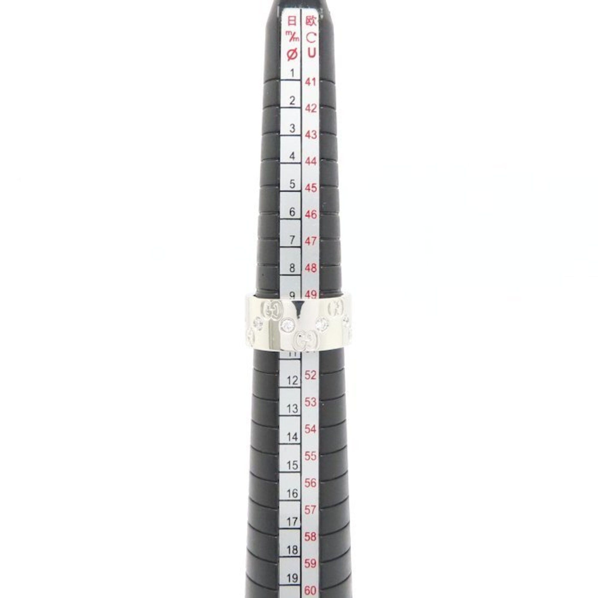 Gucci GUCCI Icon Wide Ring, Diamond Size 11, K18WG, Women's, Item No. 295401 Size ONE SIZE - 3 Thumbnail