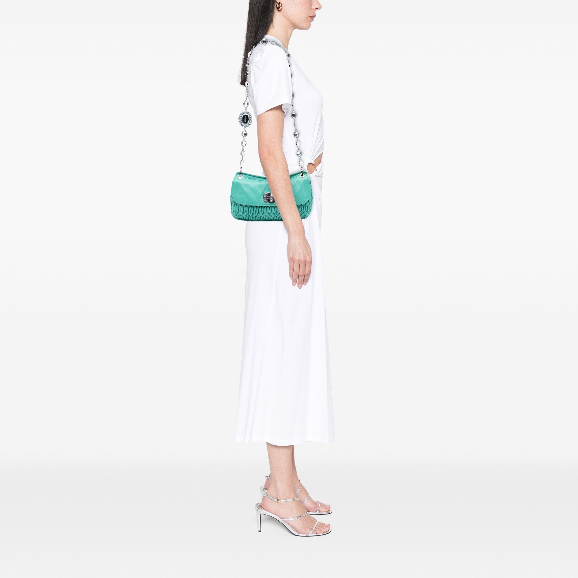 Miu Miu Matelasse Nappa Crystal Chain Crossbody Size ONE SIZE - 6 Thumbnail